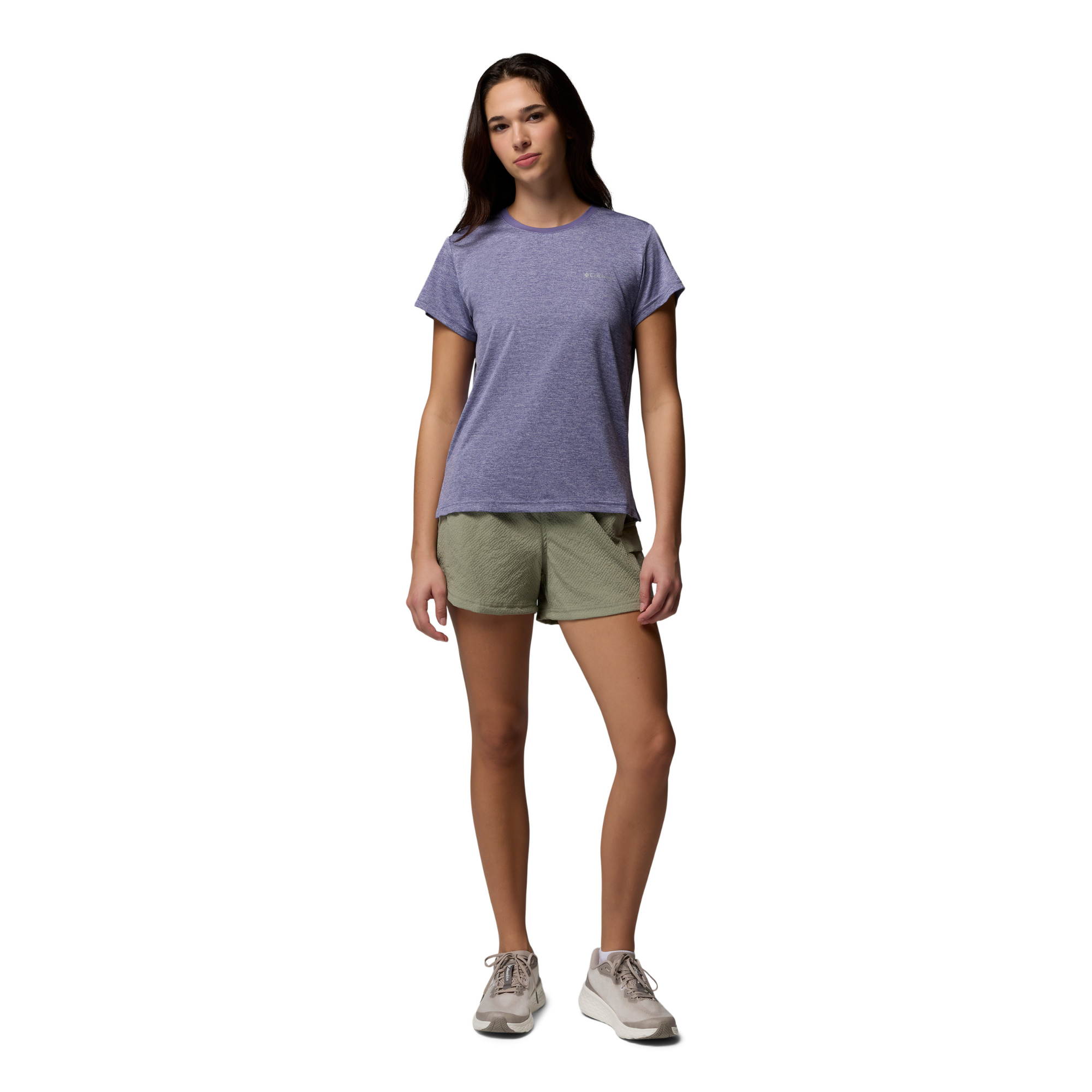Columbia Women's BlueVista Hill Short Sleeve Technical Tee (Stormwatch Heather)