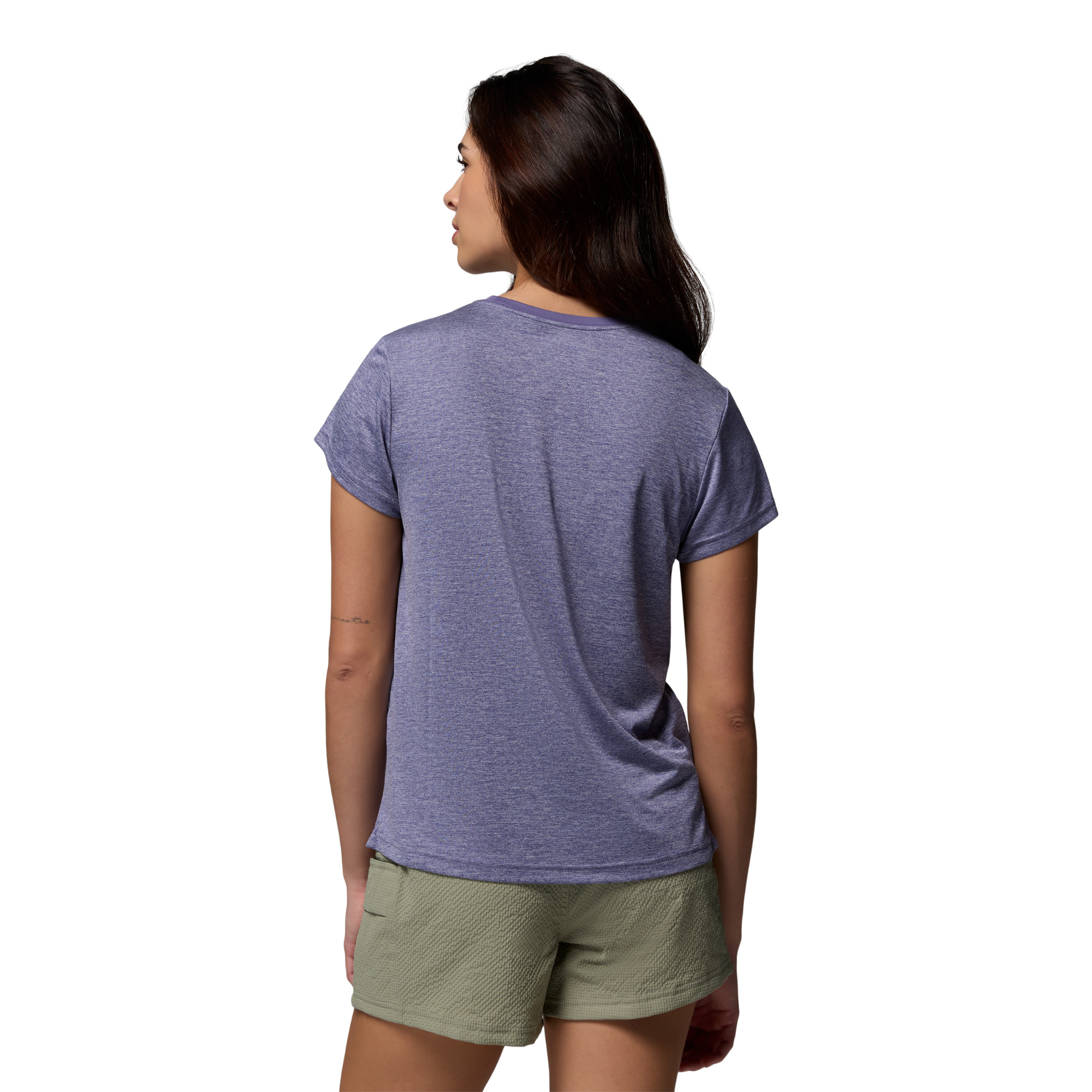 Columbia Women's BlueVista Hill Short Sleeve Technical Tee (Stormwatch Heather)