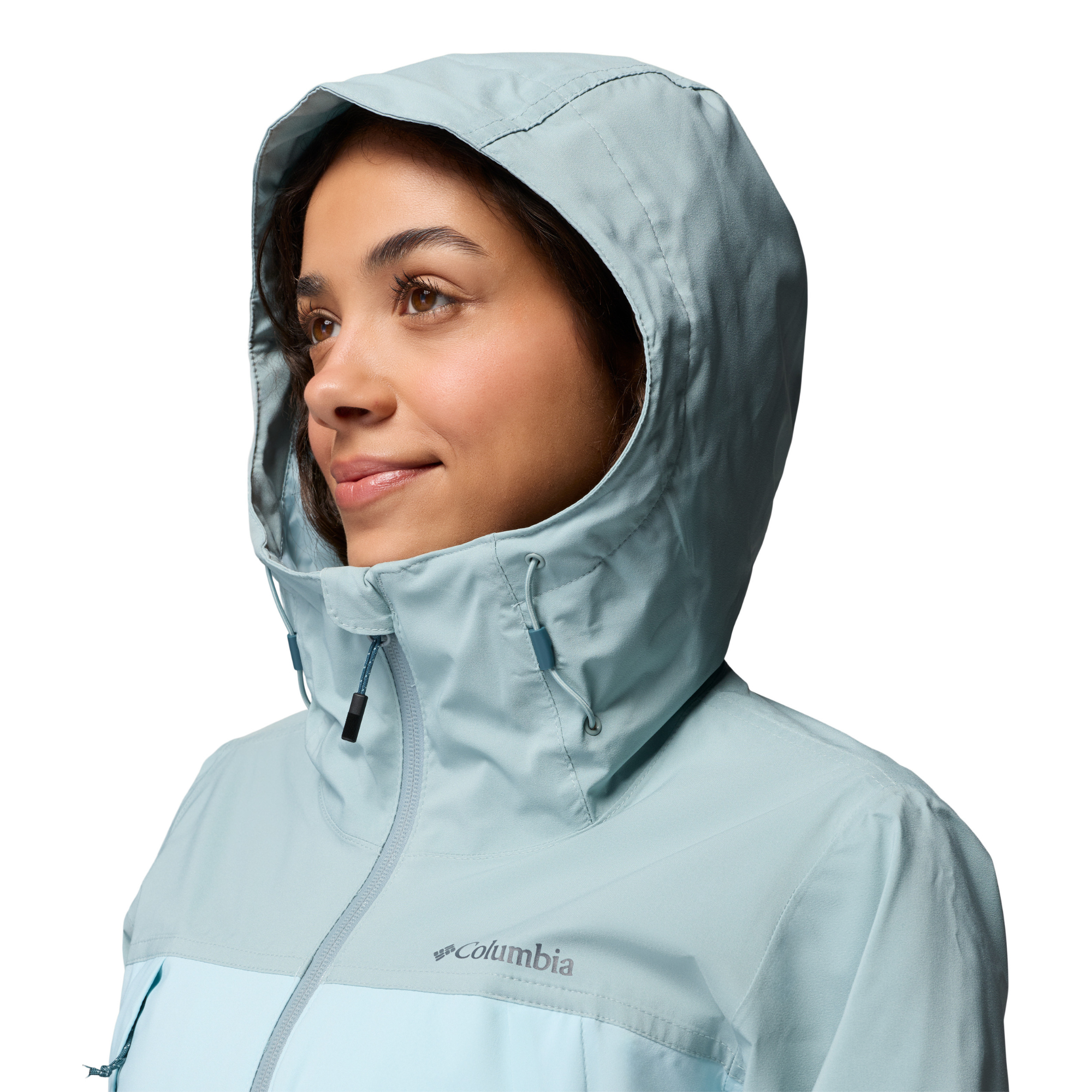 Columbia Women's Boulder Falls Waterproof Jacket (Marine Light/Crushed Blue)