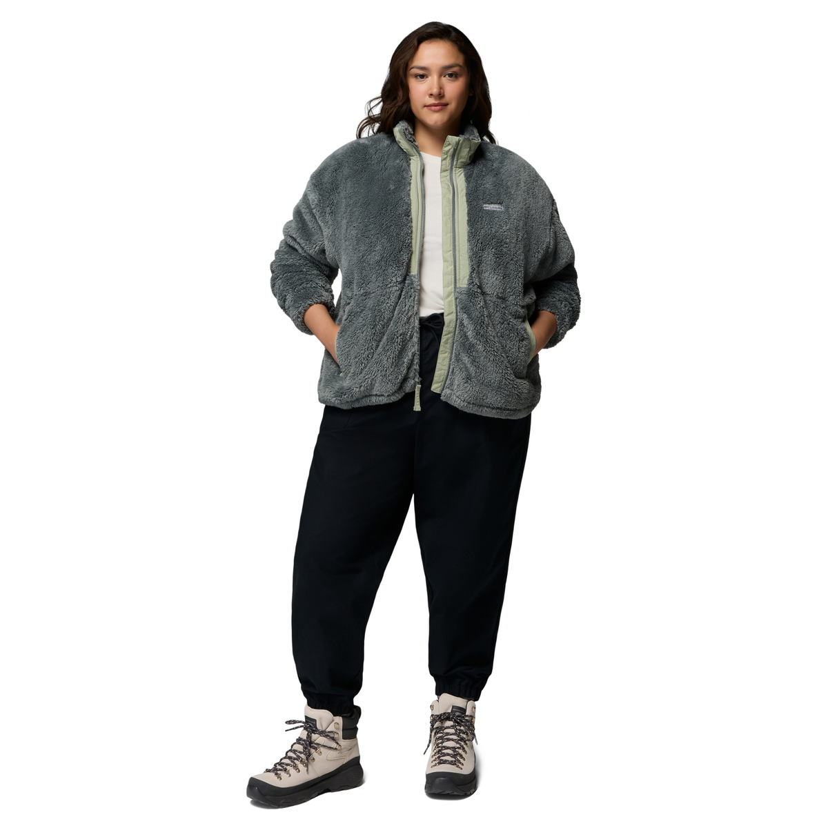 Columbia Women's Boundless Discovery Sherpa II Full Zip Fleece (Sedona Sage/Safari)