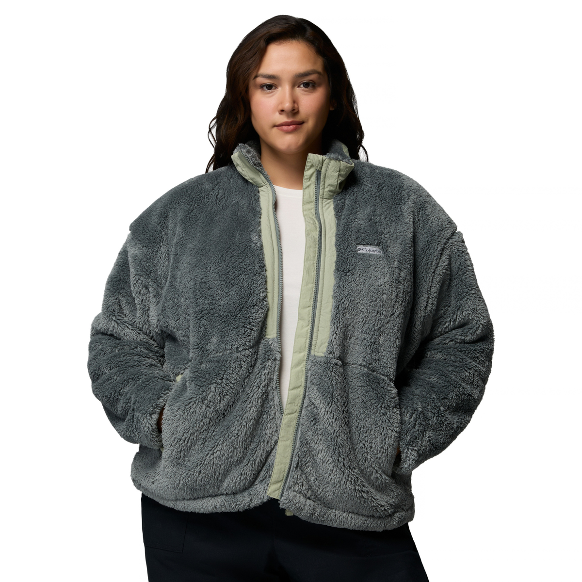 Columbia Women's Boundless Discovery Sherpa II Full Zip Fleece (Sedona Sage/Safari)