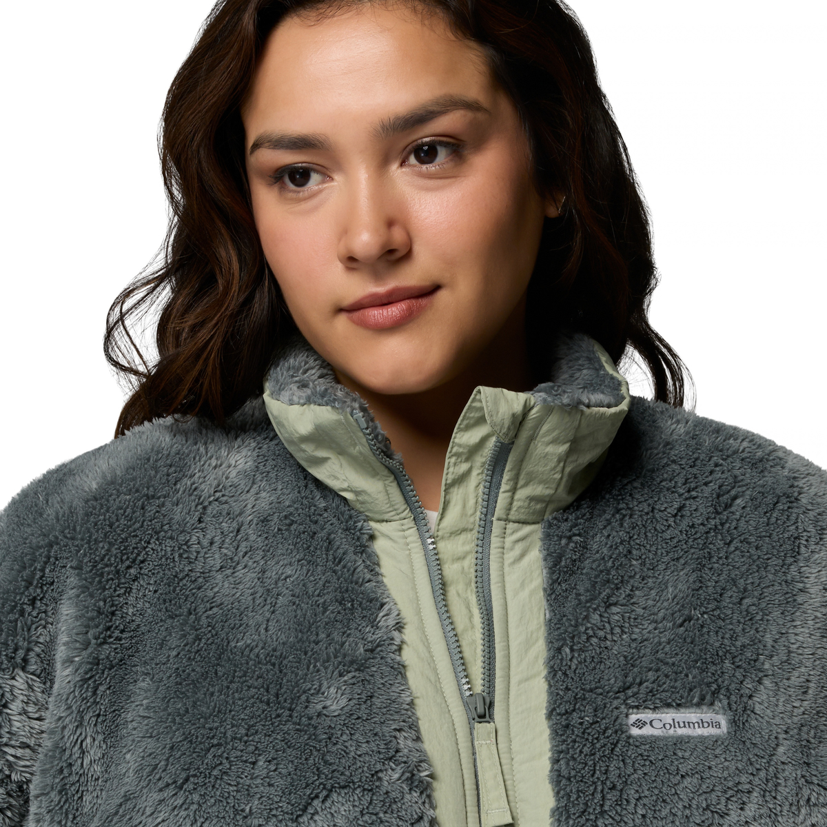 Columbia Women's Boundless Discovery Sherpa II Full Zip Fleece (Sedona Sage/Safari)