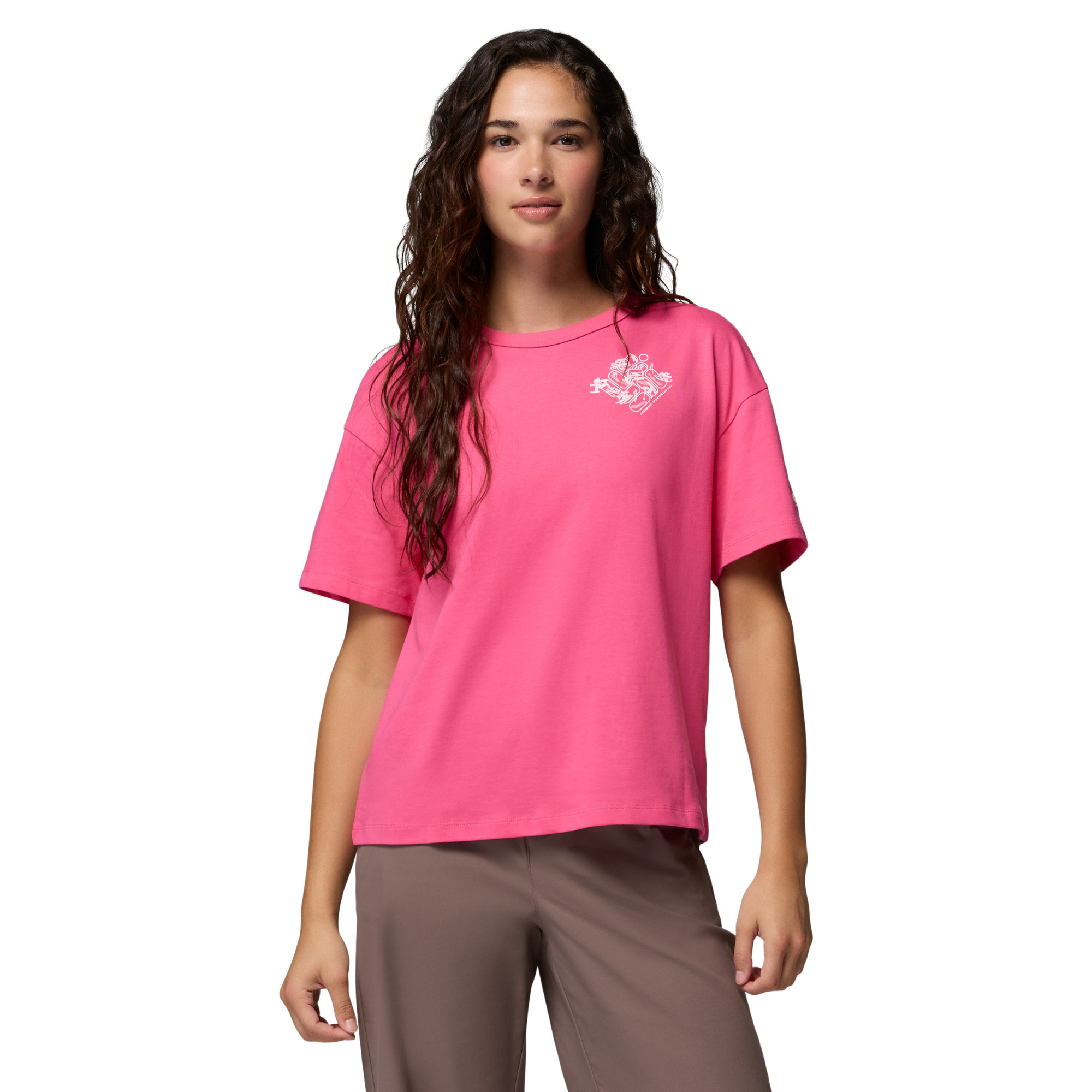 Columbia Women's CSC Heavyweight Graphic Short Sleeve Tee Nico Wintery Excitement 657 2154961
