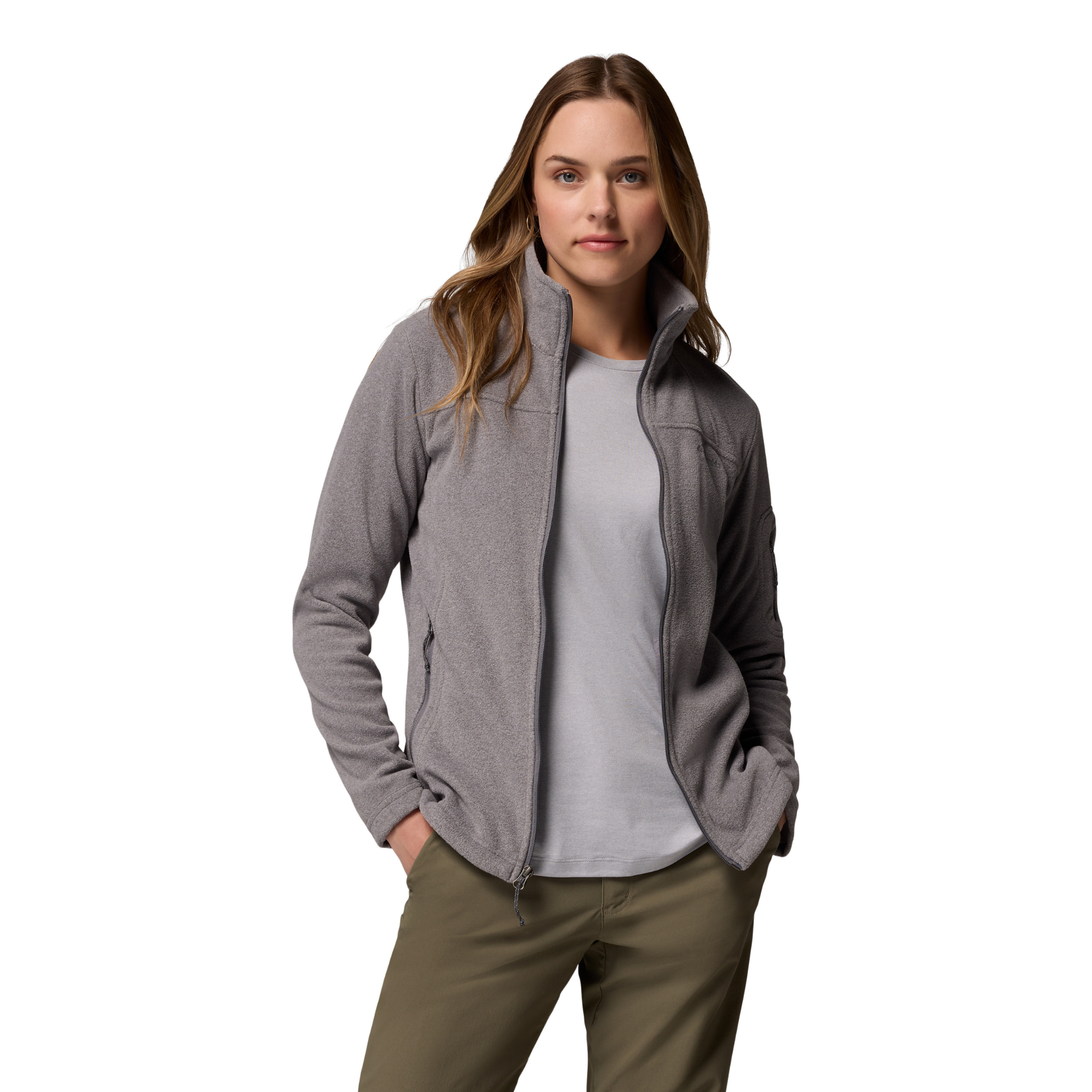 Columbia Women's Fast Trek II Full Zip Fleece City Grey Heather 024 1465351