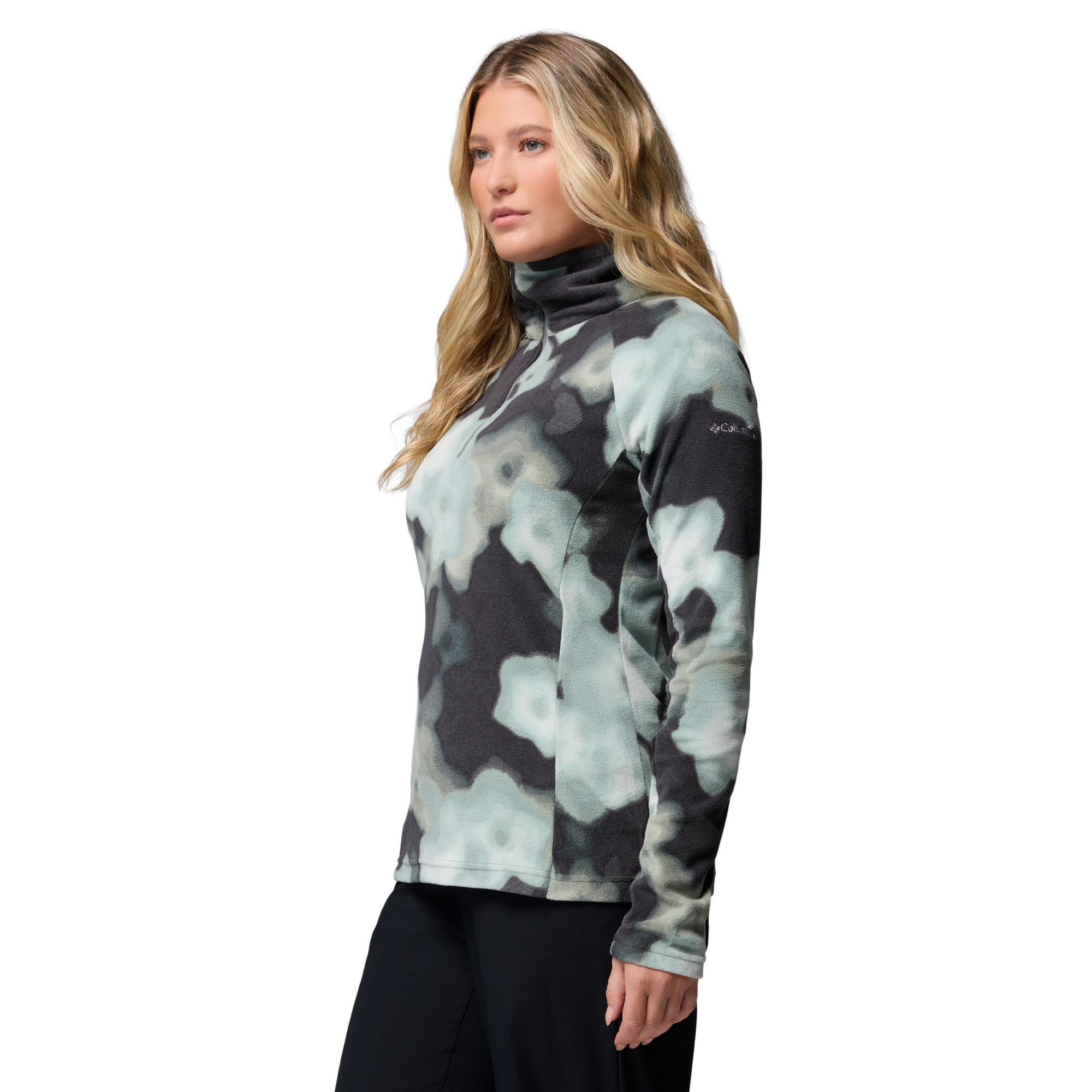 Columbia Women's Glacial IV Print Half Zip Fleece Top Sedona Sage Dyeflower 342 1802161