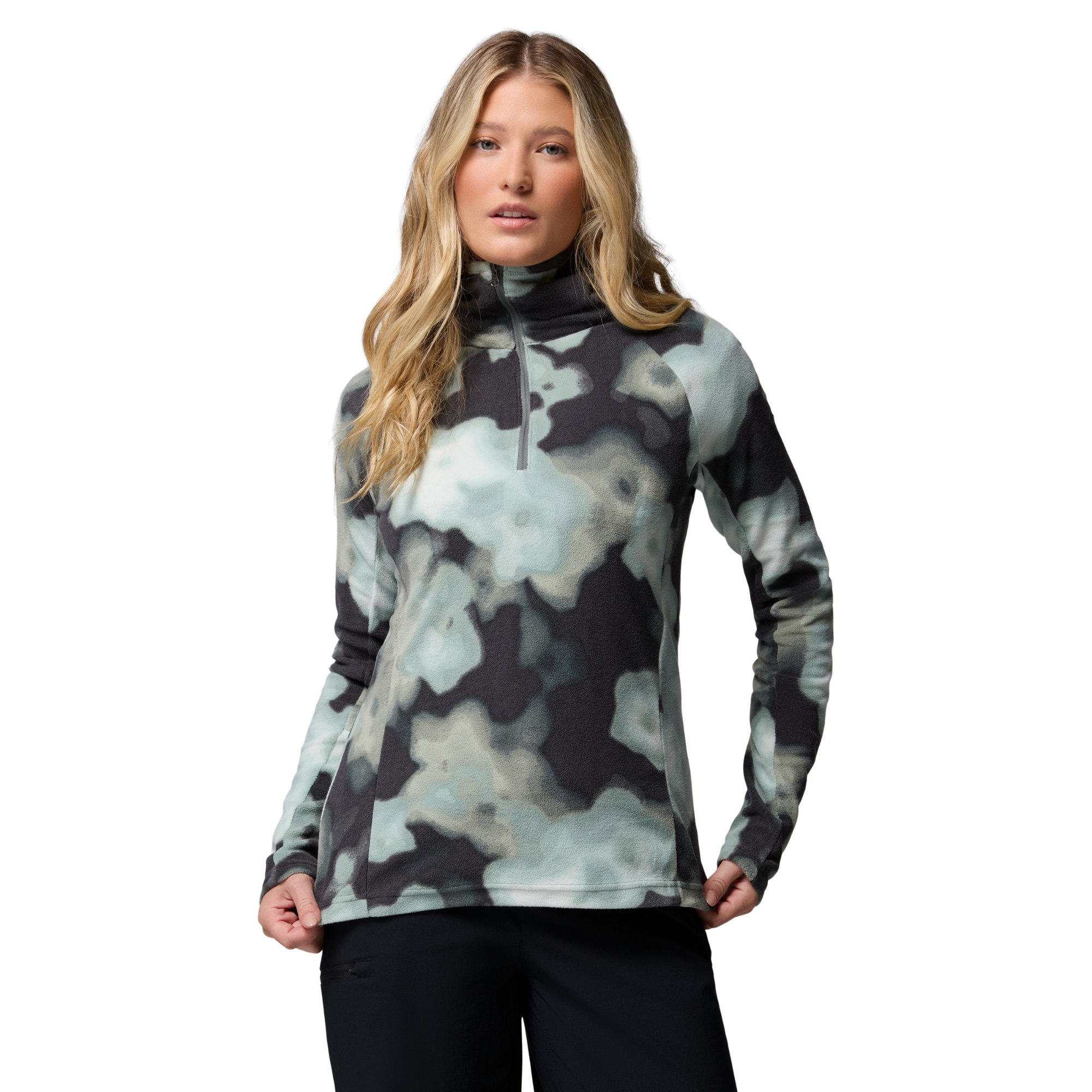 Columbia Women's Glacial IV Print Half Zip Fleece Top Sedona Sage Dyeflower 342 1802161