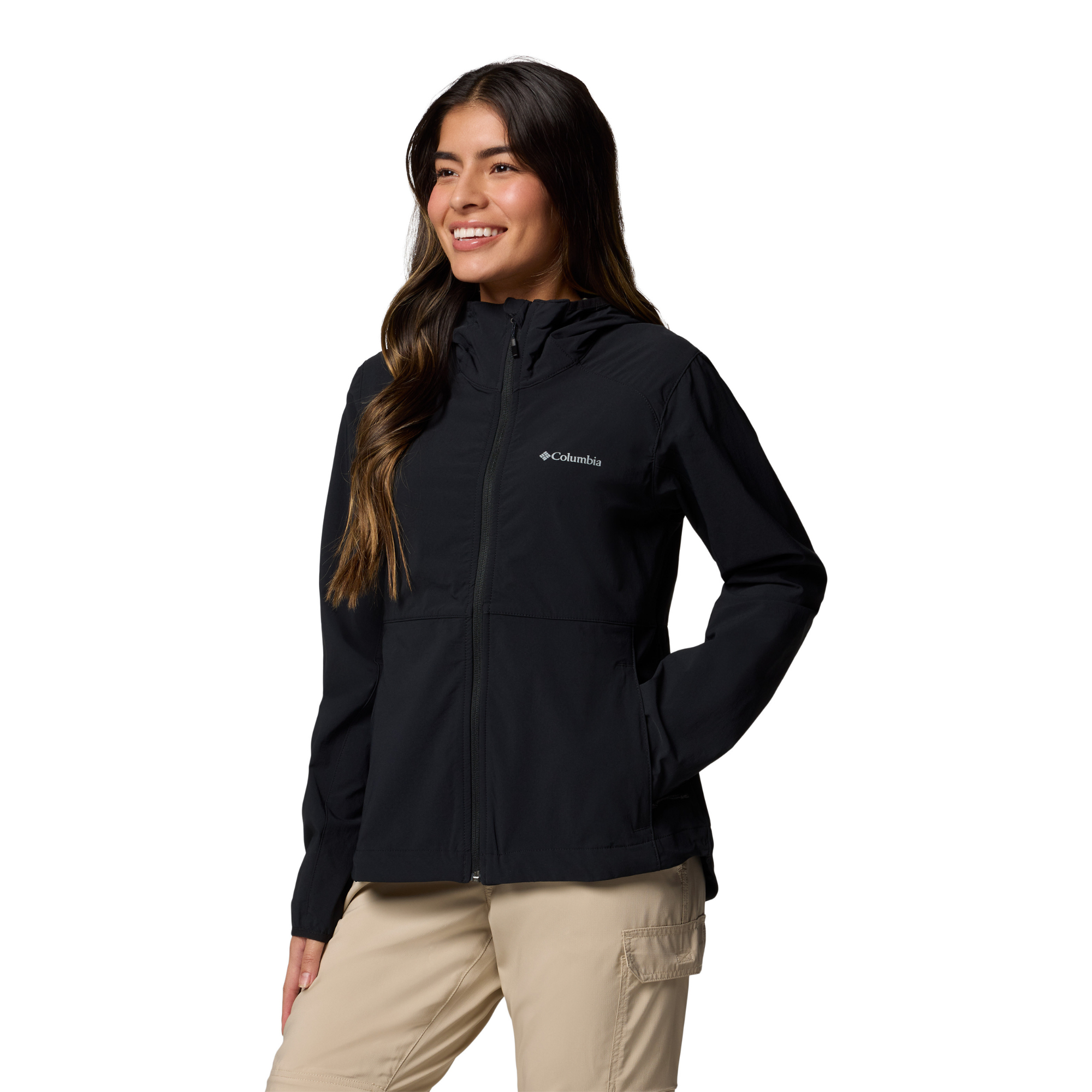 Columbia Women's Heather Canyon II Hooded Softshell Jacket (Black)