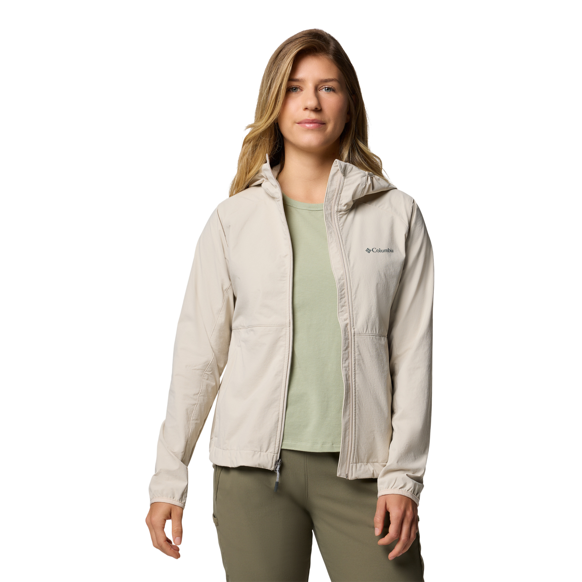 Columbia Women's Heather Canyon II Hooded Softshell Jacket (Dark Stone)