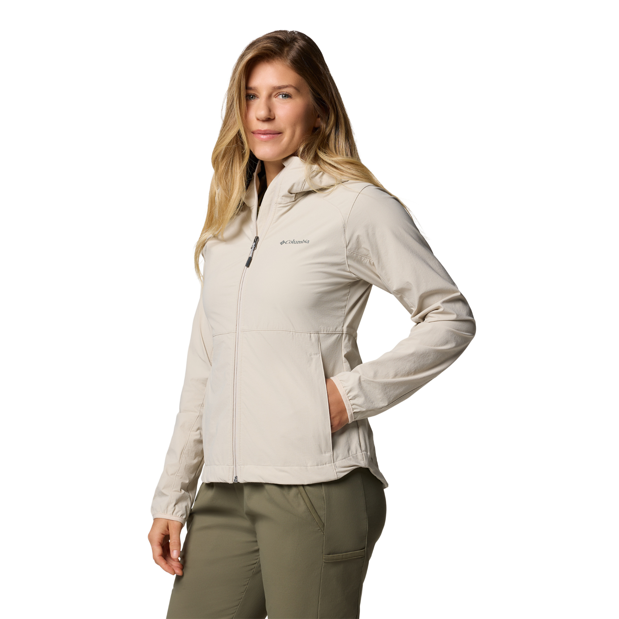 Columbia Women's Heather Canyon II Hooded Softshell Jacket (Dark Stone)