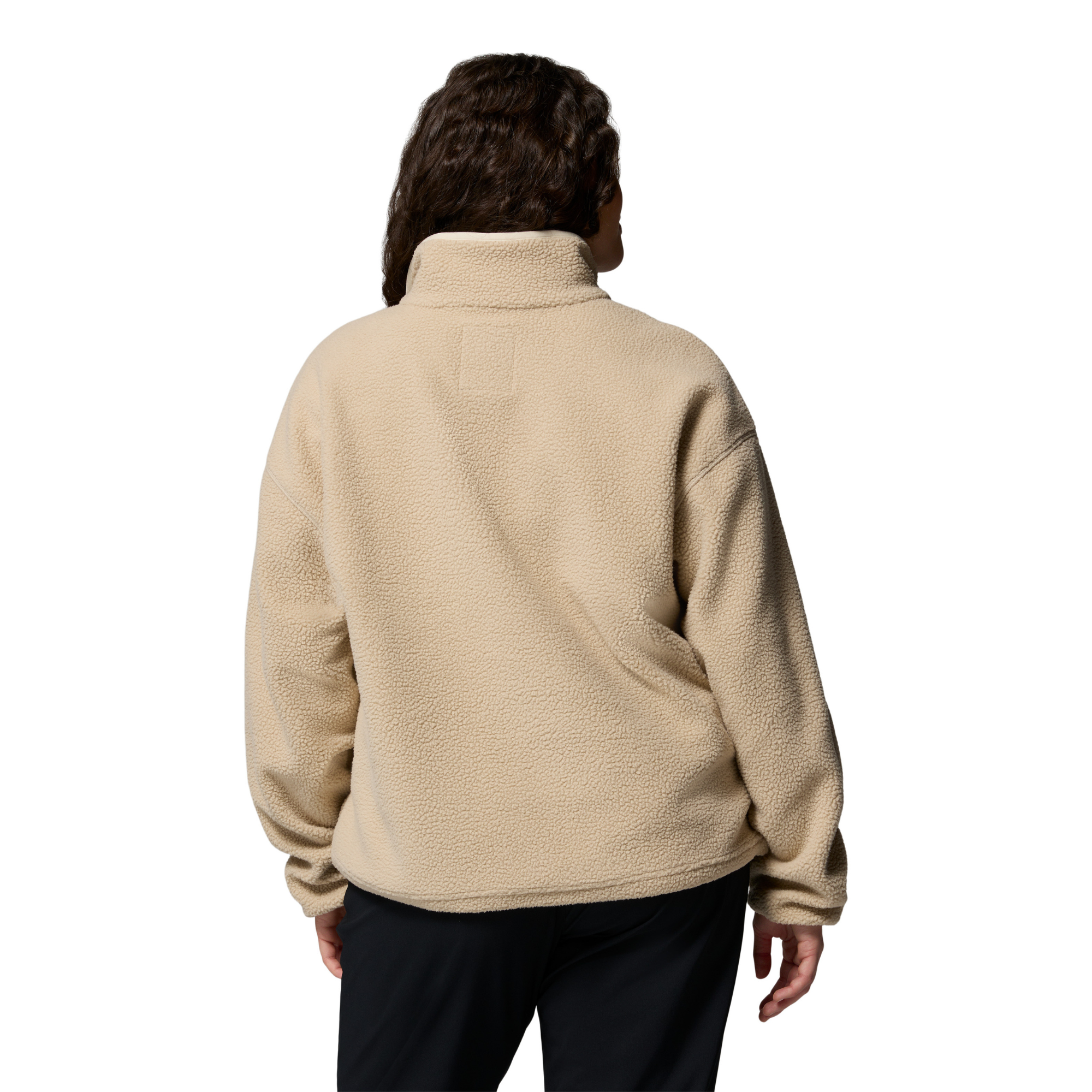 Columbia Women's Helvetia II Cropped Sherpa Half Snap Fleece (Ancient Fossil/Dark Stone/Chalk)