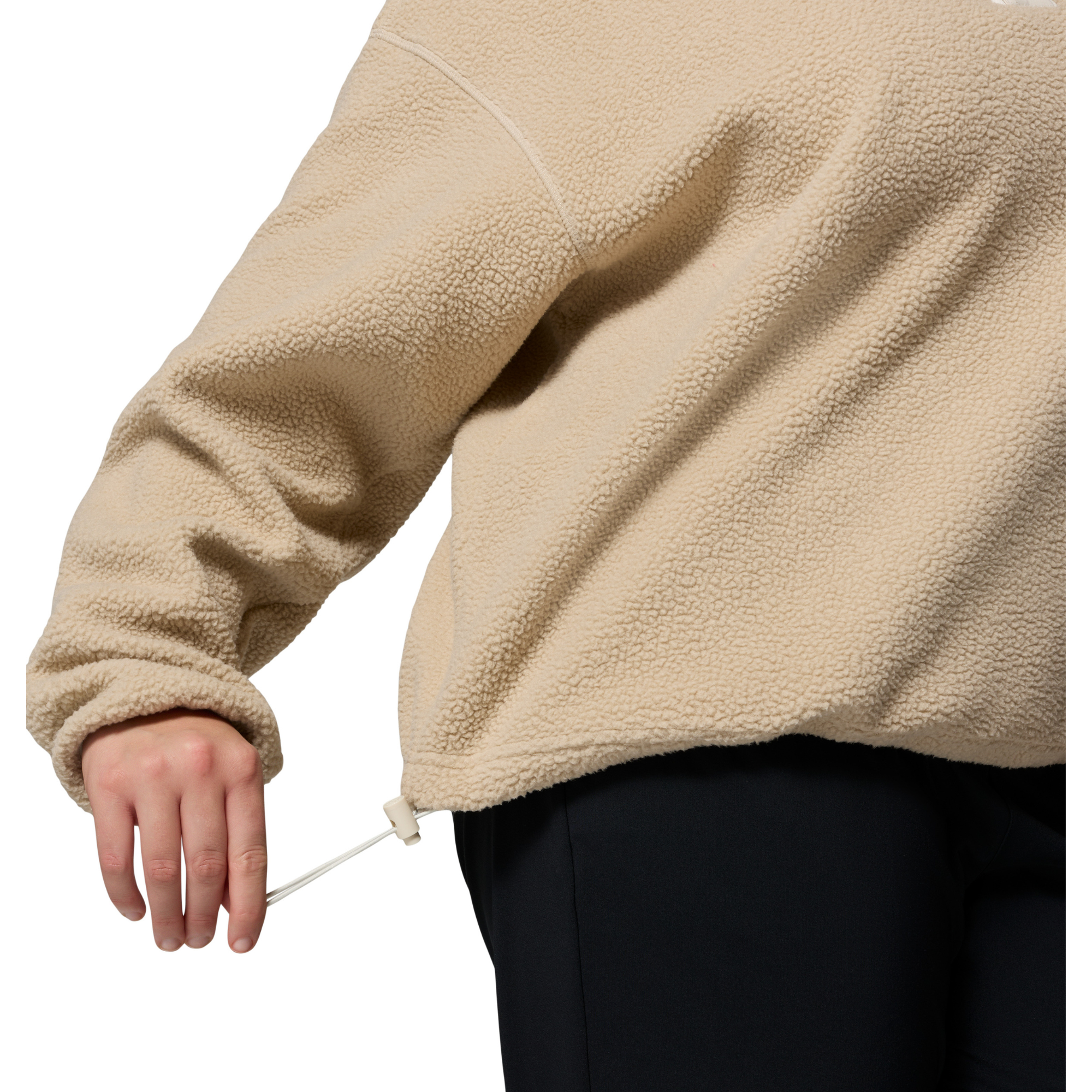 Columbia Women's Helvetia II Cropped Sherpa Half Snap Fleece (Ancient Fossil/Dark Stone/Chalk)