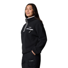 Load image into Gallery viewer, Columbia Women's Helvetia II Cropped Sherpa Half Snap Fleece (Black)