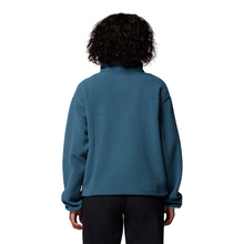 Load image into Gallery viewer, Columbia Women's Helvetia II Cropped Sherpa Half Snap Fleece (Everblue/Crushed Blue/Citron Haze)