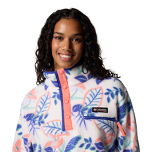 Load image into Gallery viewer, Columbia Women's Helvetia II Cropped Sherpa Half Snap Printed Fleece (Sea Salt Pasteled Multi)