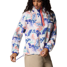 Load image into Gallery viewer, Columbia Women's Helvetia II Cropped Sherpa Half Snap Printed Fleece (Sea Salt Pasteled Multi)