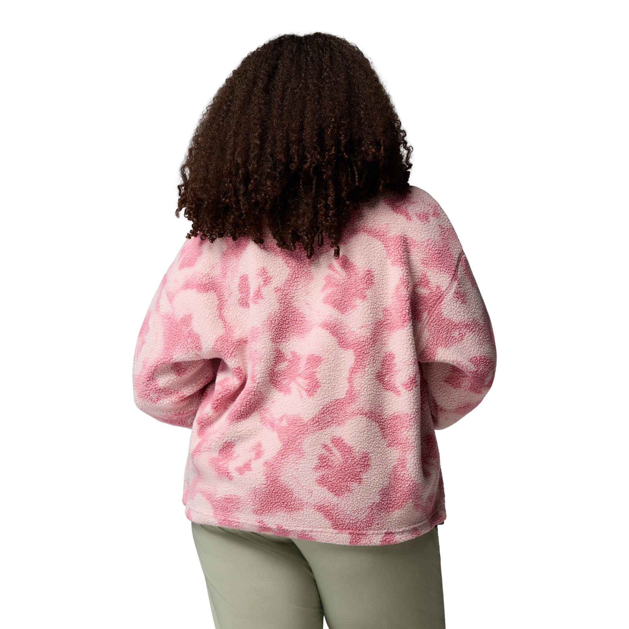 Columbia Women's Helvetia II Printed Cropped Half Snap Fleece Top (Rosette/Sprayflower)