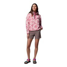 Load image into Gallery viewer, Columbia Women's Helvetia II Printed Cropped Half Snap Fleece Top (Rosette/Sprayflower)