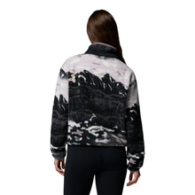 Load image into Gallery viewer, Columbia Women's Helvetia II Printed Cropped Half Snap Fleece Top (Shale Purple Sisters/Shale Purple)
