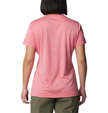 Load image into Gallery viewer, Columbia Women&#39;s Hike Short Sleeve V Neck Technical Tee (Juicy Heather)
