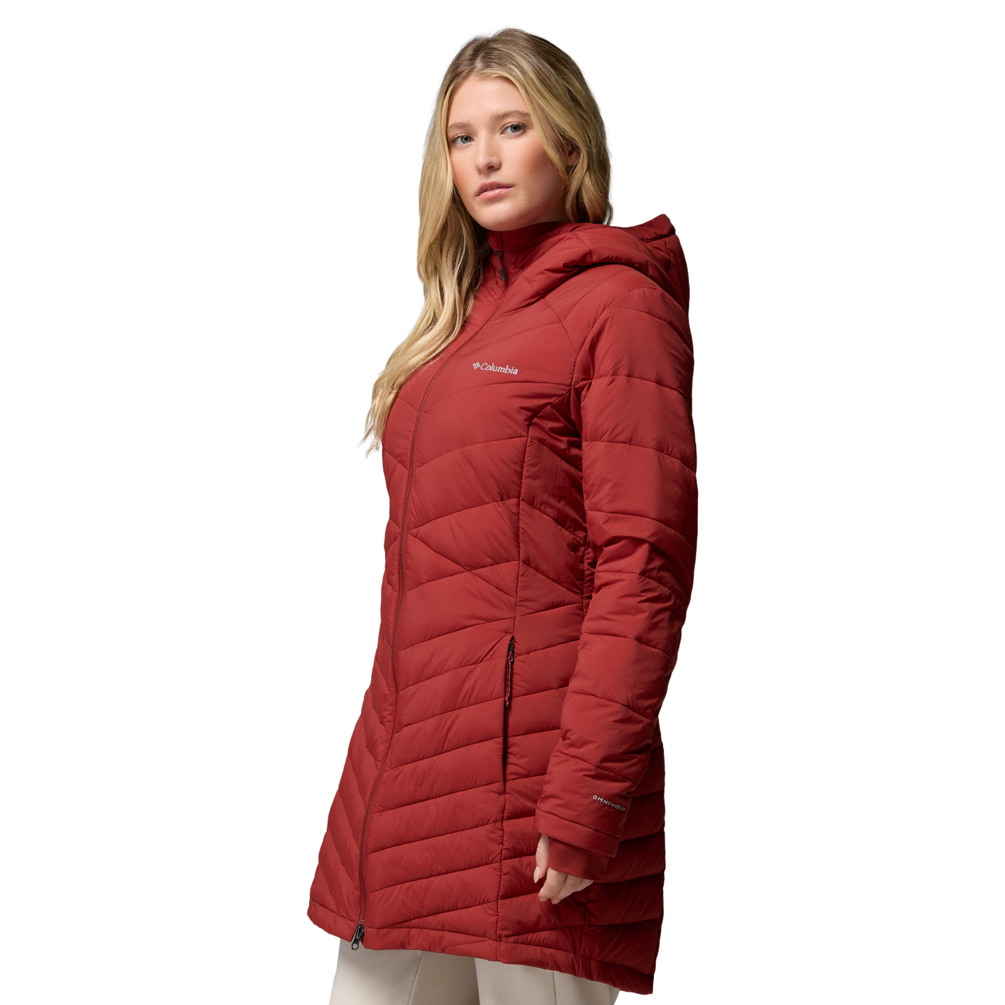 Columbia Women's Joy Peak II Mid Length Insulated Parka Jacket Red Oxide 632 2088641