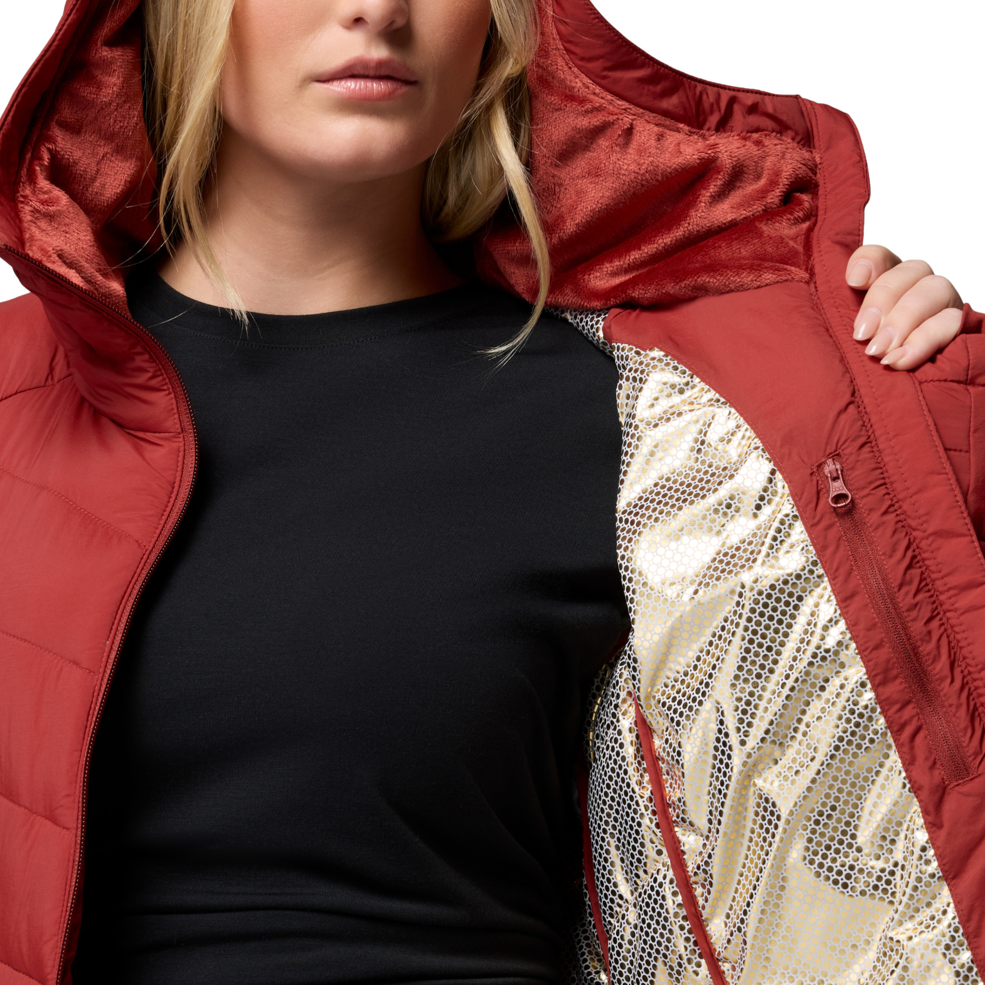 Columbia Women's Joy Peak II Mid Length Insulated Parka Jacket Red Oxide 632 2088641
