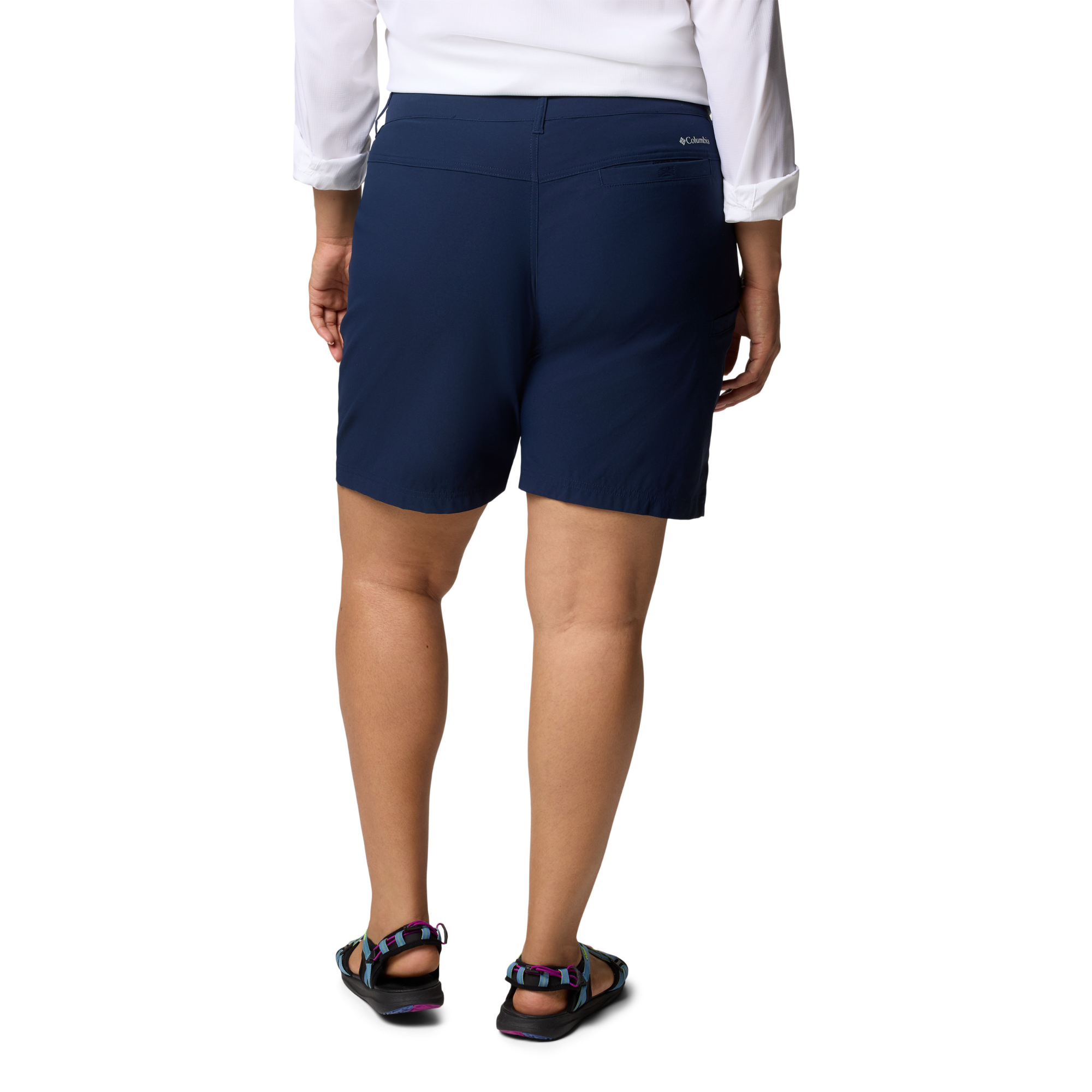 Columbia Women's Leslie Falls II Long Shorts (9in)(Collegiate Navy)