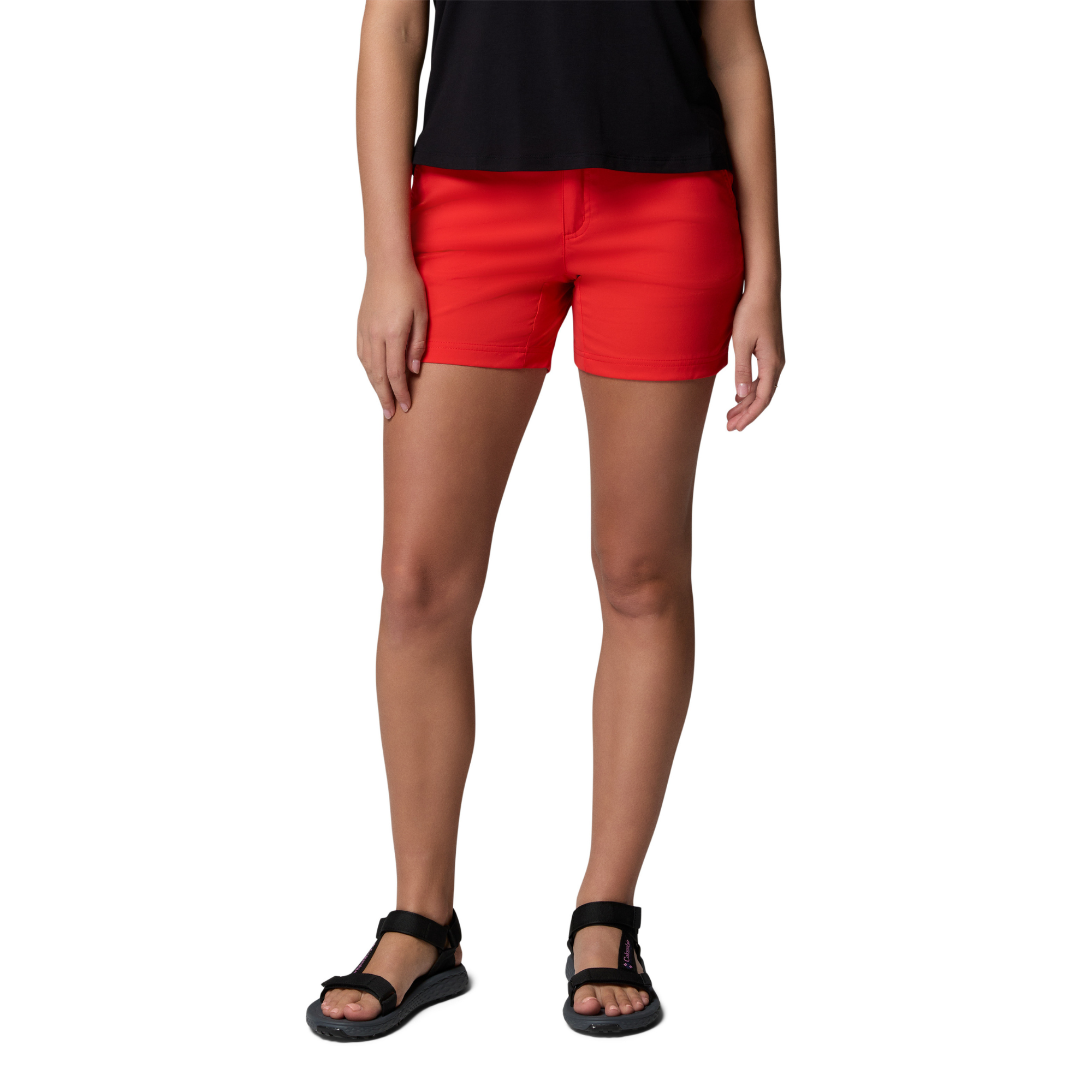 Columbia Women's Leslie Falls II UPF50 Shorts (Poppy Red)(5in)