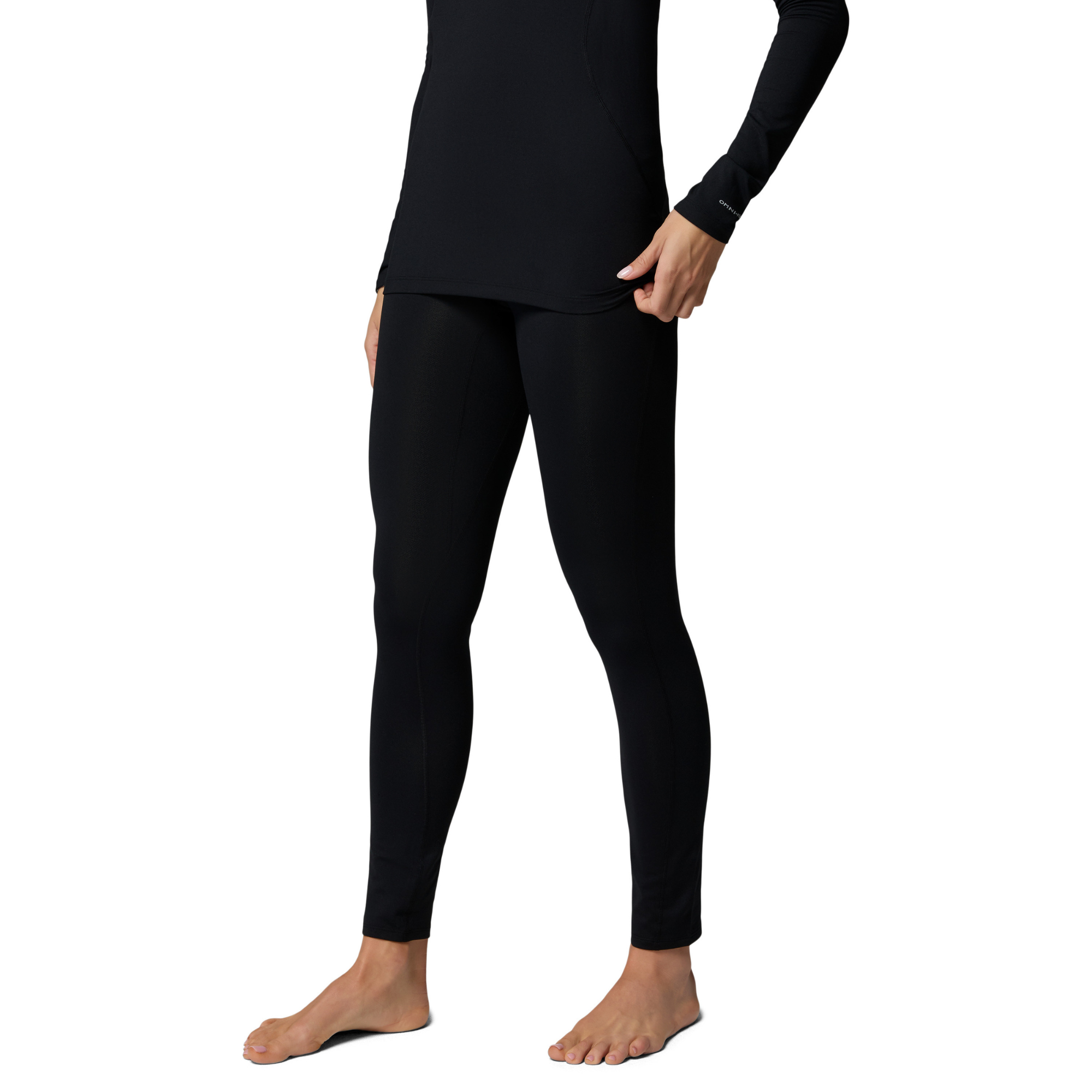 Columbia Women's Omni-Heat Midweight Stretch Baselayer Base Layer Leggings Tights Bottoms Black 011 1639031