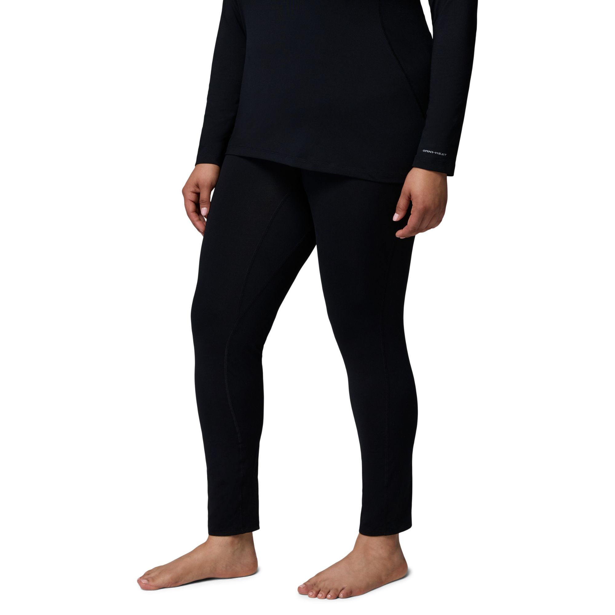 Columbia Women's Omni-Heat Midweight Stretch Baselayer Base Layer Leggings Tights Bottoms Black 011 1639031