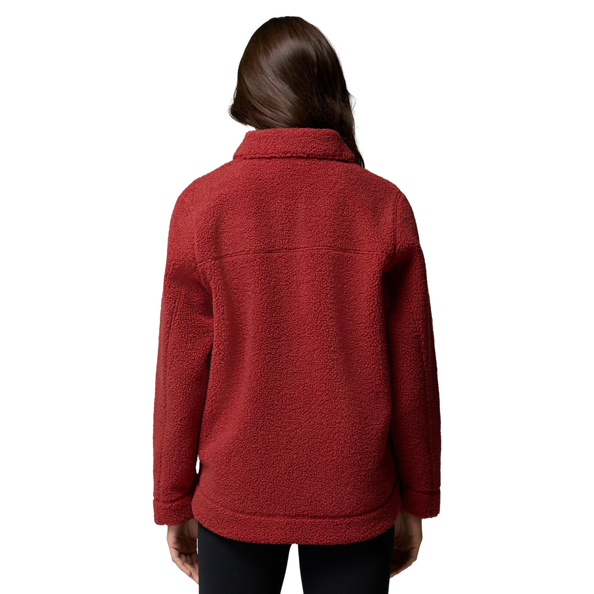 Columbia Women's Panorama Sherpa Fleece Shirt Jacket Red Oxide 632 2173692