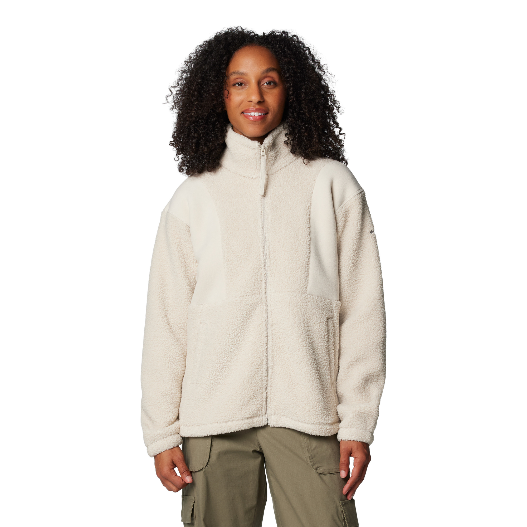 Columbia Women's Panorama Sherpa Full Zip Fleece (Dark Stone)