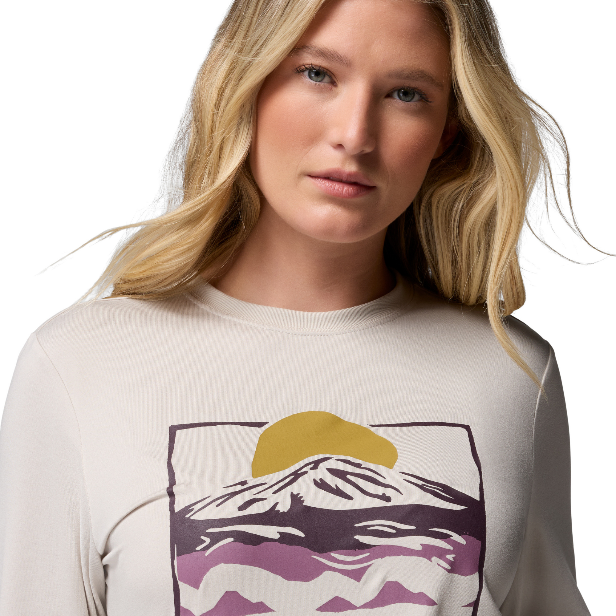 Columbia Women's Parsons Point Long Sleeve Graphic Tee Dark Stone Heather All Terrain 278 2172711