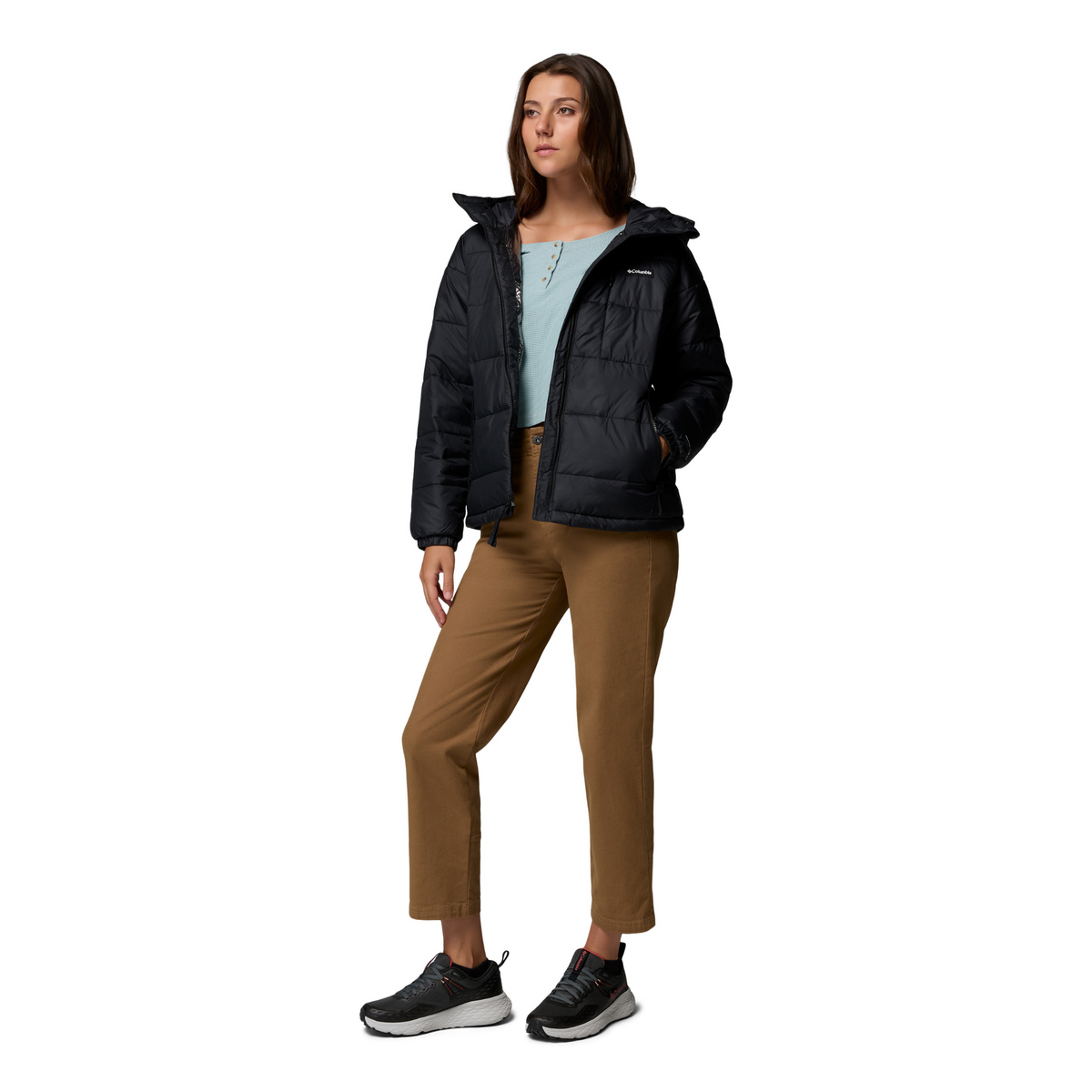 Columbia Women's Pike Lake III Hooded Insulated Jacket (Black)