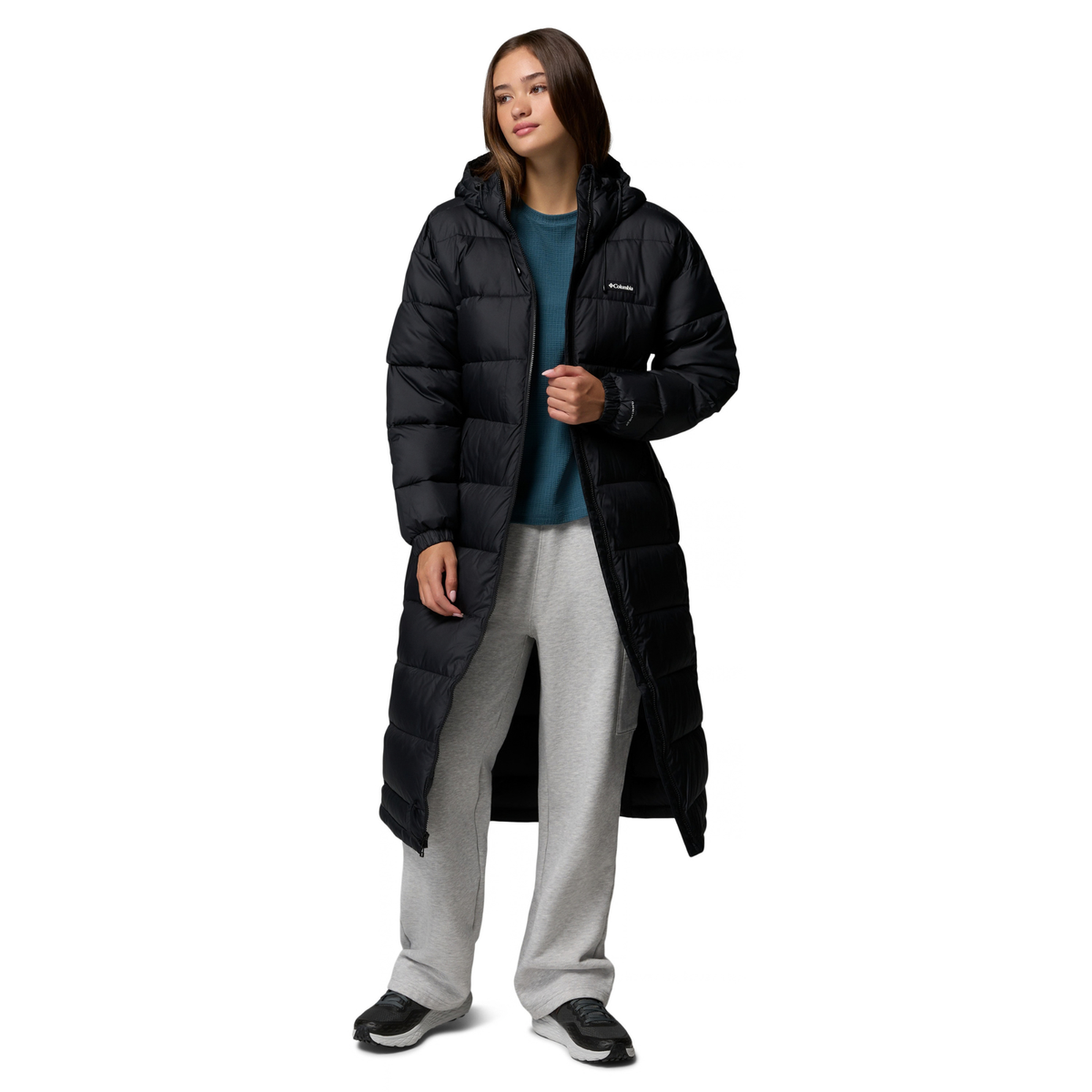 Columbia Women's Pike Lake III Long Hooded Insulated Parka (Black)