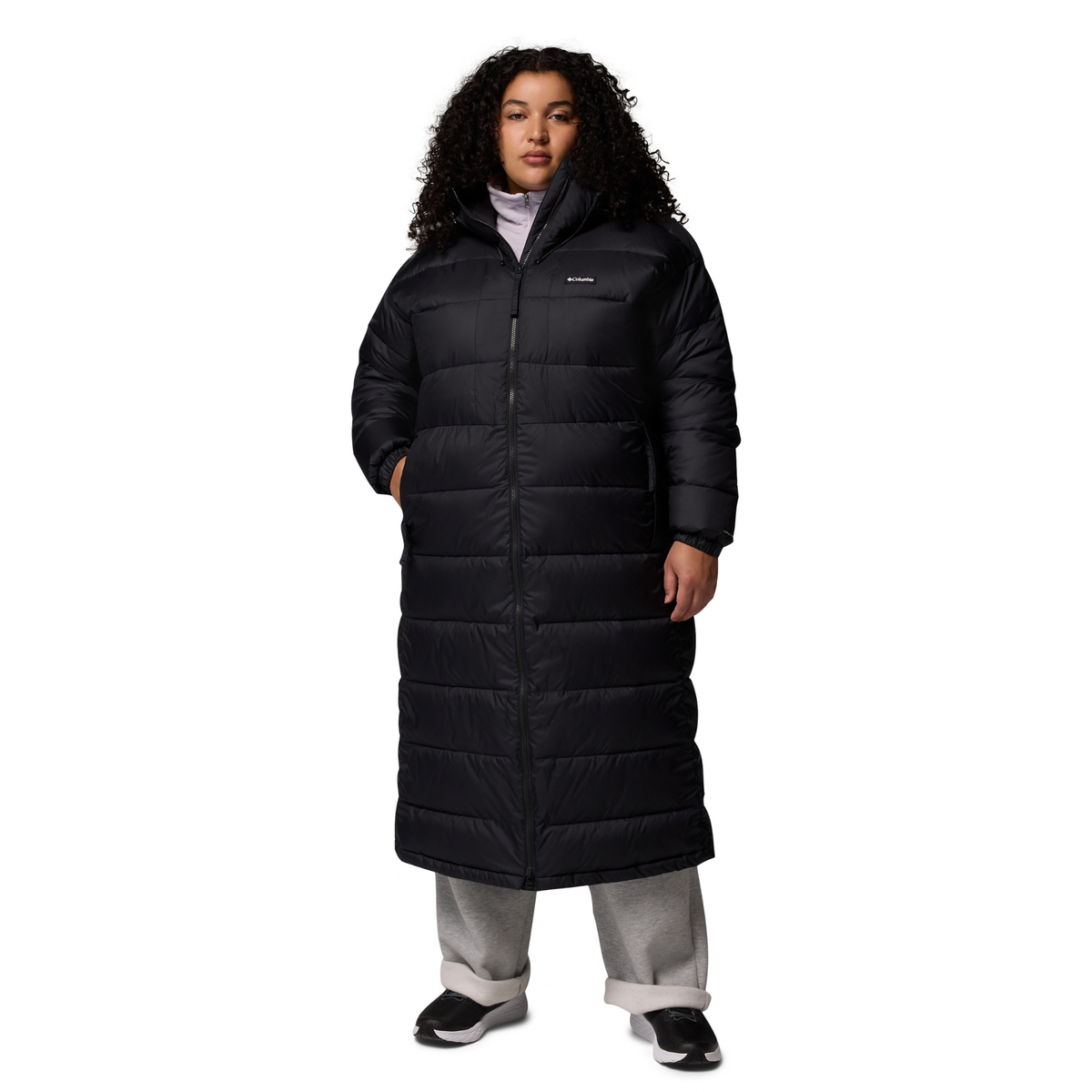 Columbia Women's Pike Lake III Long Hooded Insulated Parka (Black)