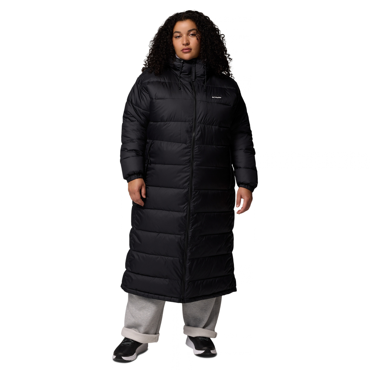 Columbia Women's Pike Lake III Long Hooded Insulated Parka (Black)