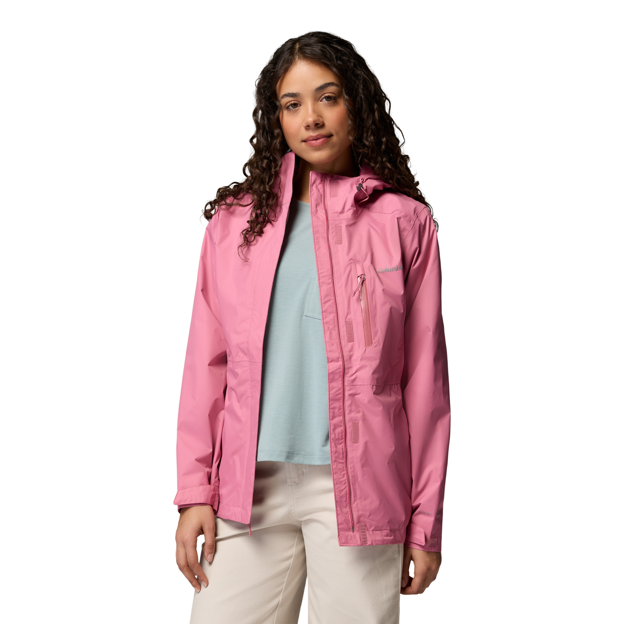 Columbia Women's Pouring Adventure III Waterproof Jacket (Rosette)