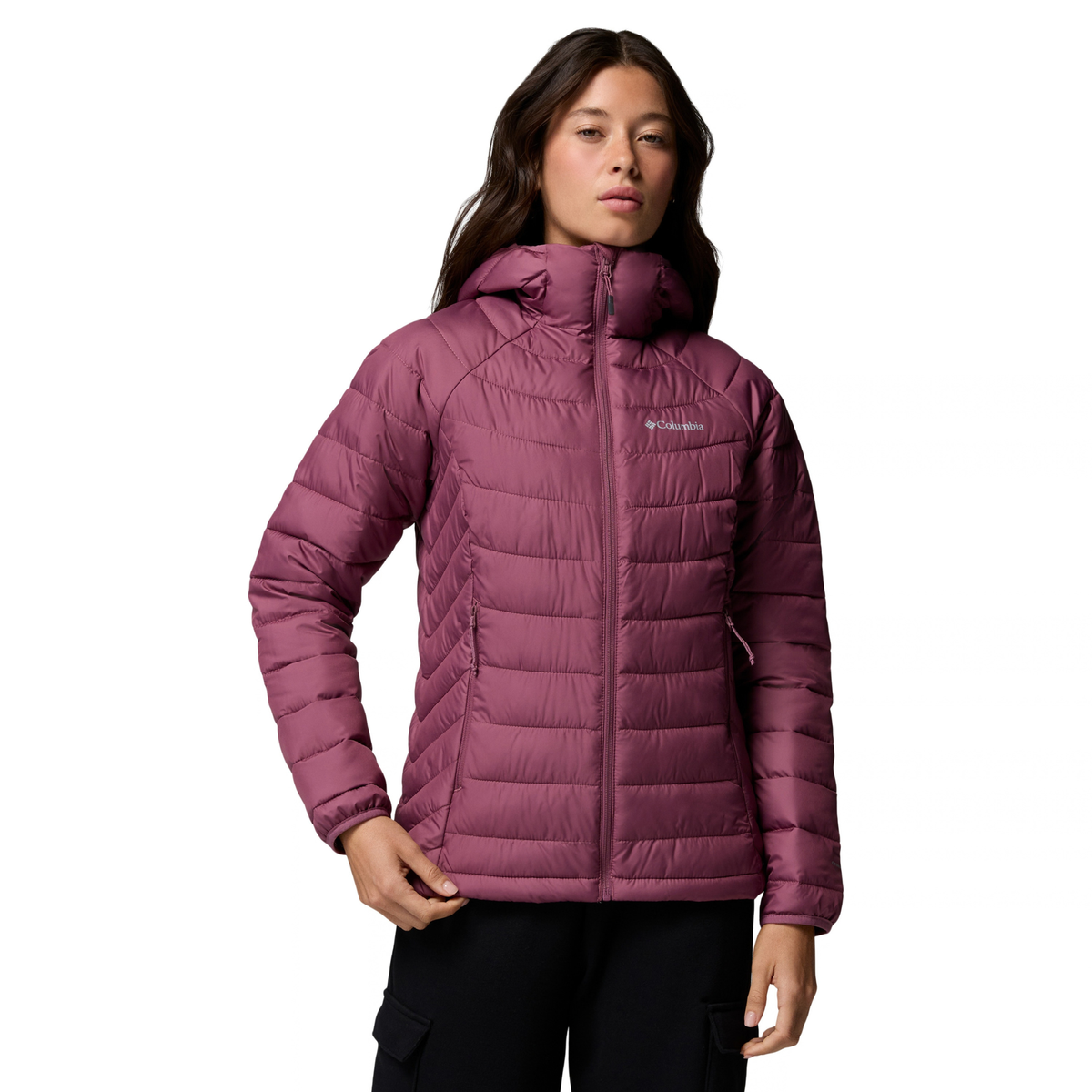 Columbia Women's Powder Lite II Hooded Insulated Jacket Antique Mauve 551 2089391