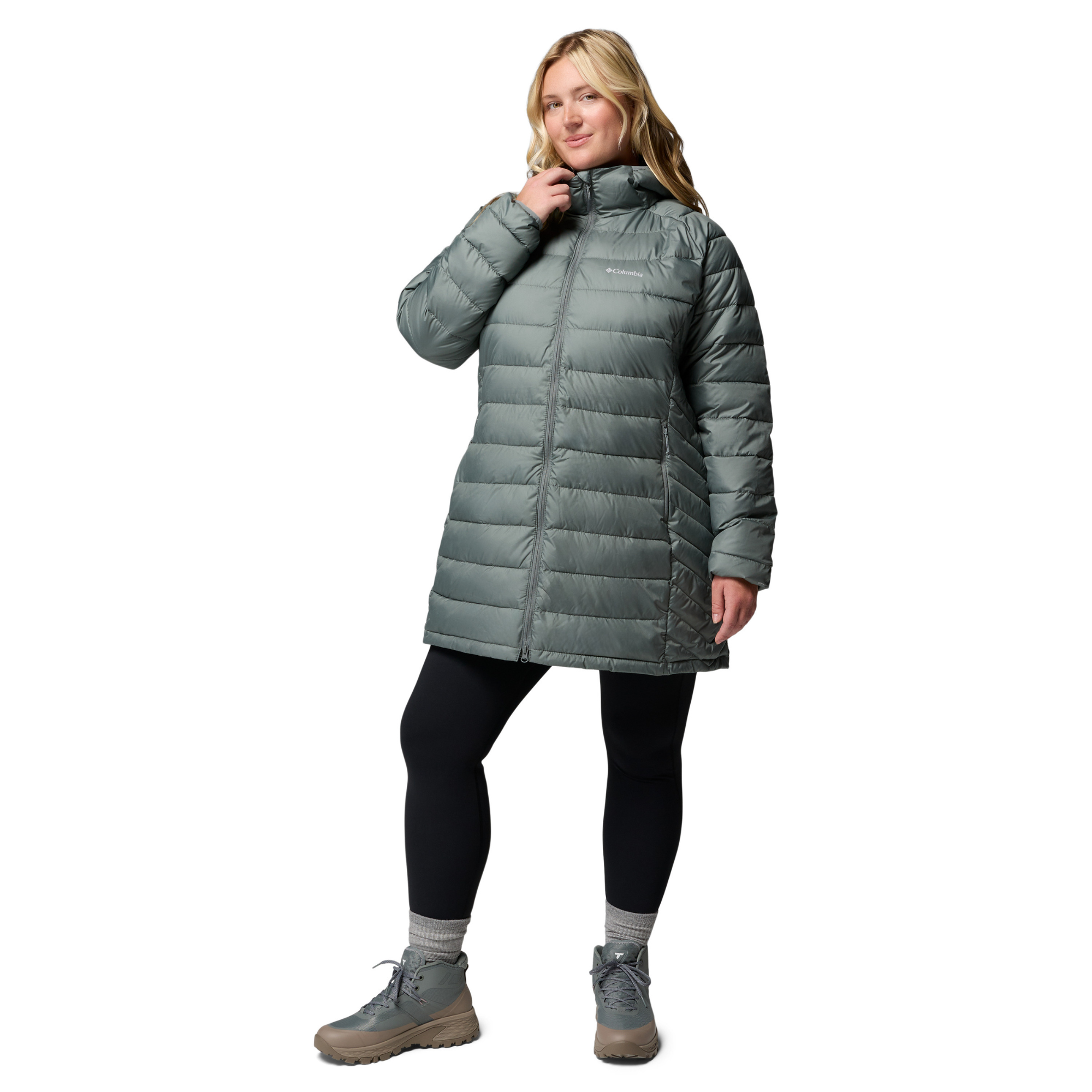 Columbia Women's Powder Lite II Mid Insulated Parka Sedona Sage 342 2089371