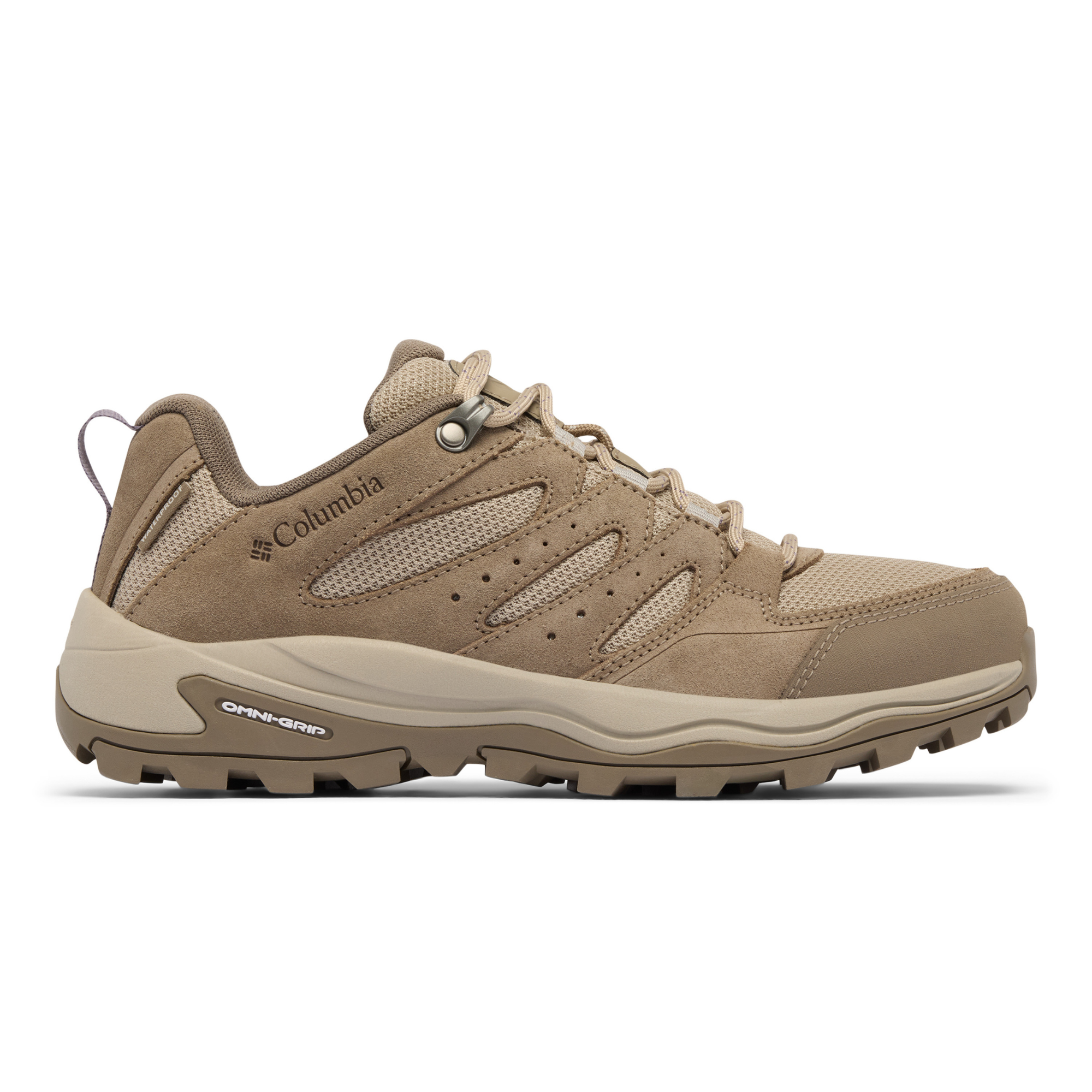 Columbia Women's Redmond IV Low Waterproof Trail Shoes (Wet Sand/Graphite Purple)
