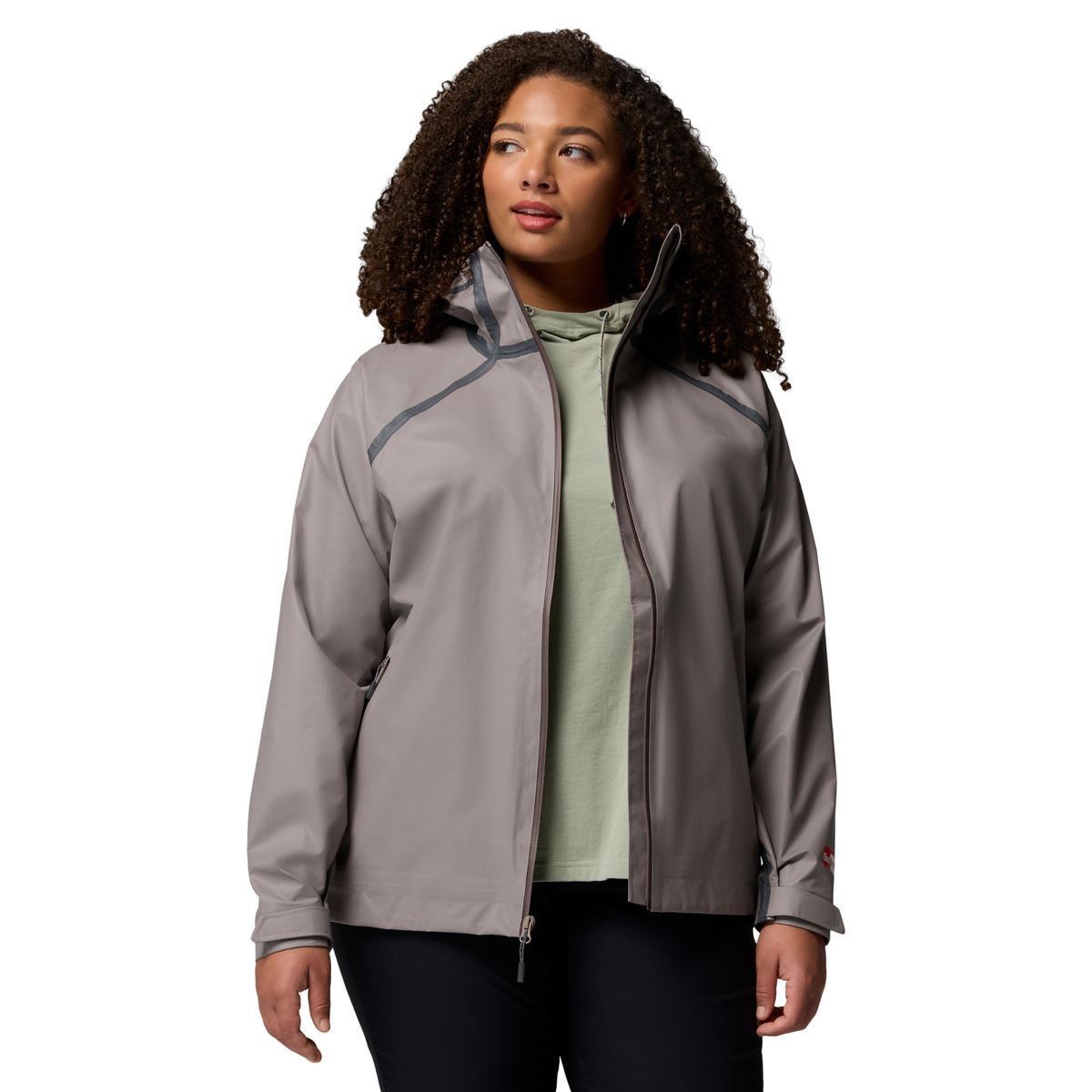 Columbia Women's Reign No Shine Outdry Extreme Waterproof Jacket (Iron)