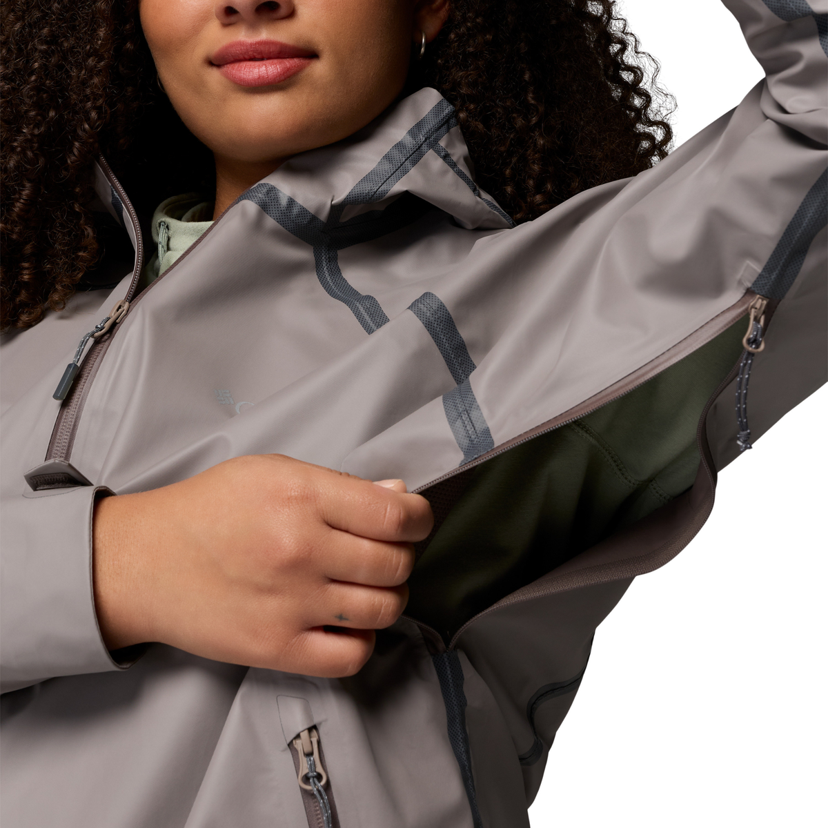 Columbia Women's Reign No Shine Outdry Extreme Waterproof Jacket (Iron)