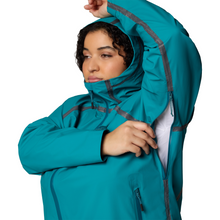 Load image into Gallery viewer, Columbia Women's Reign No Shine Outdry Extreme Waterproof Jacket (River Blue)