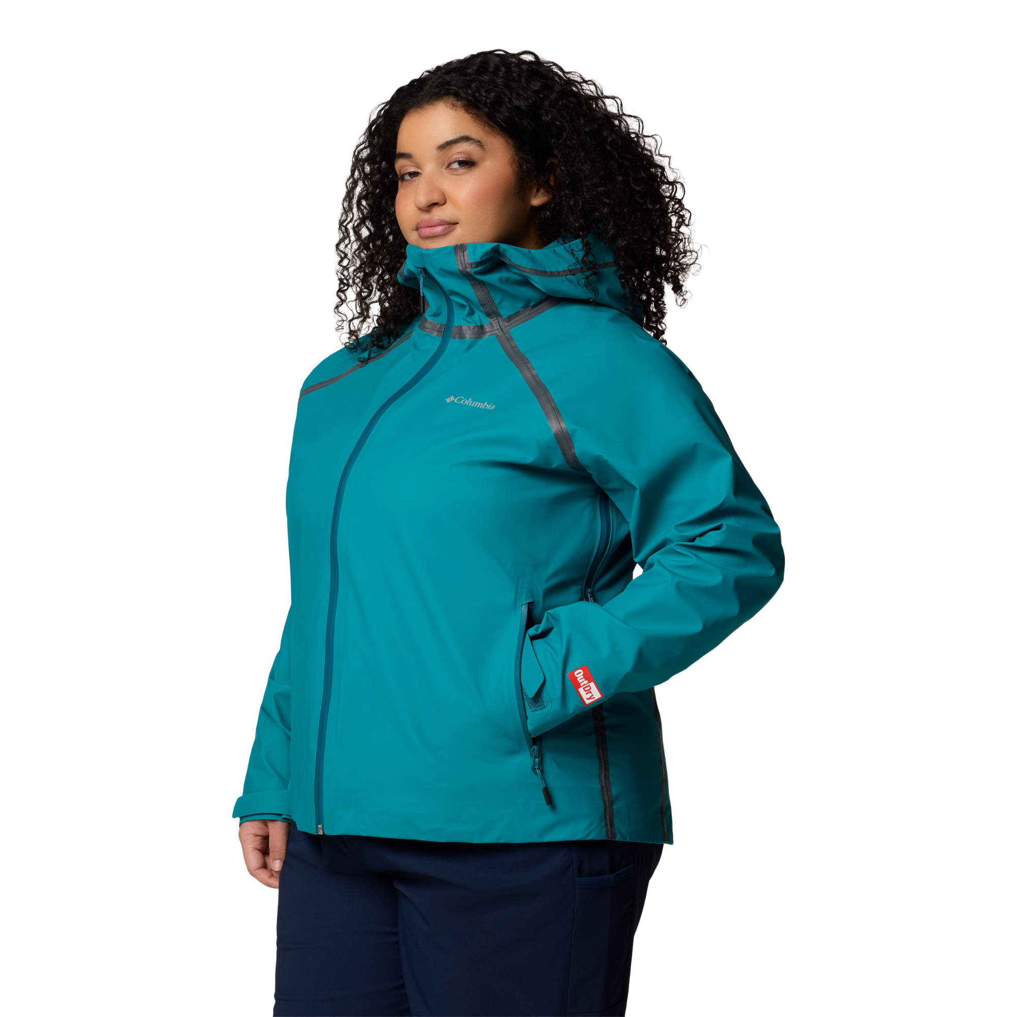 Columbia Women's Reign No Shine Outdry Extreme Waterproof Jacket (River Blue)