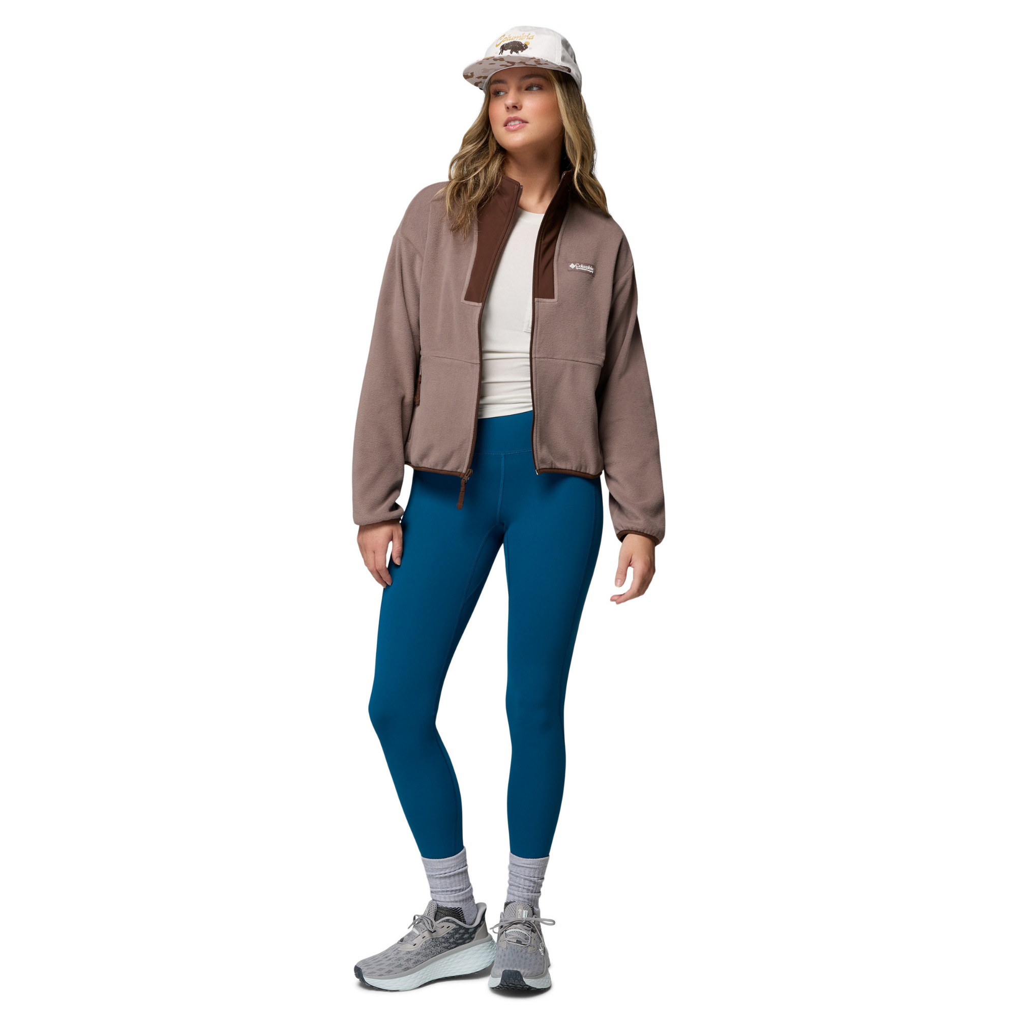 Columbia Women's Sequoia Grove II Full Zip Fleece Jacket Iron Tobacco 254 2173801