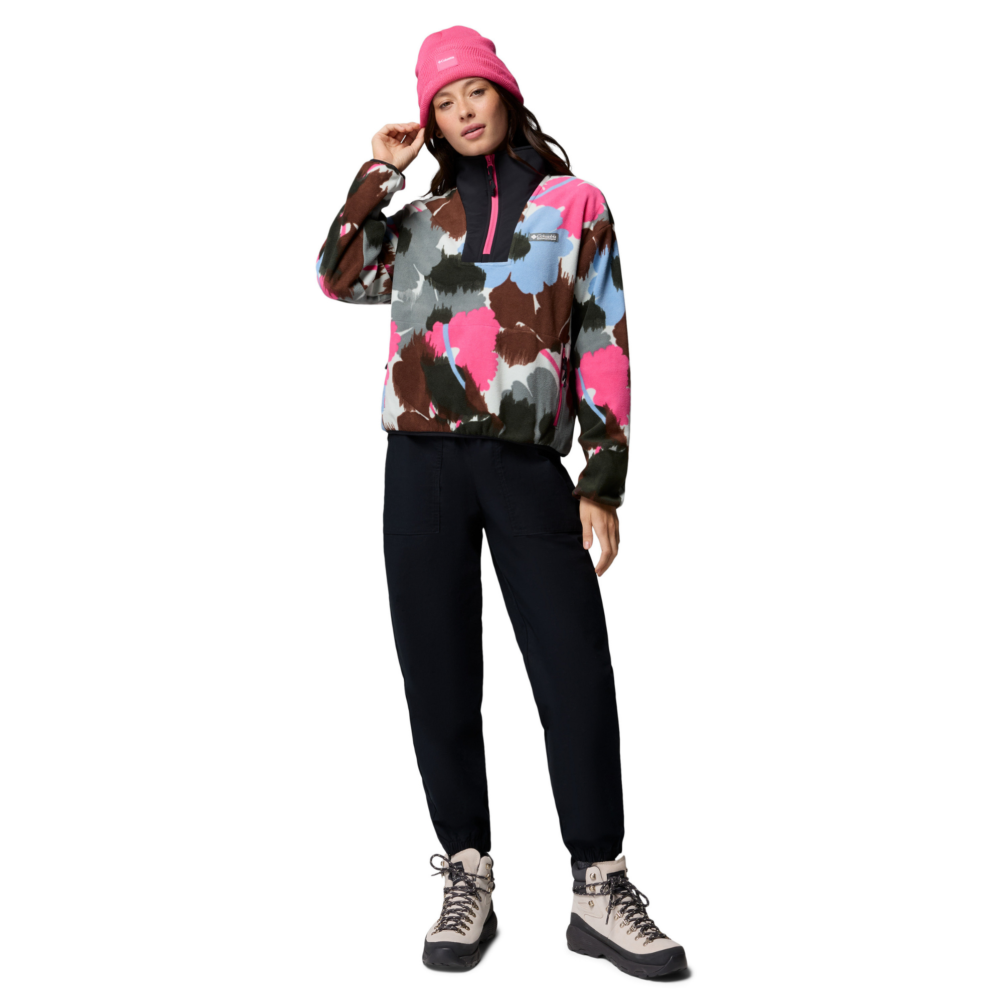 Columbia Women's Sequoia Grove II Printed Half Zip Fleece Top Sedona Sage Ikatbloom 343 2173781