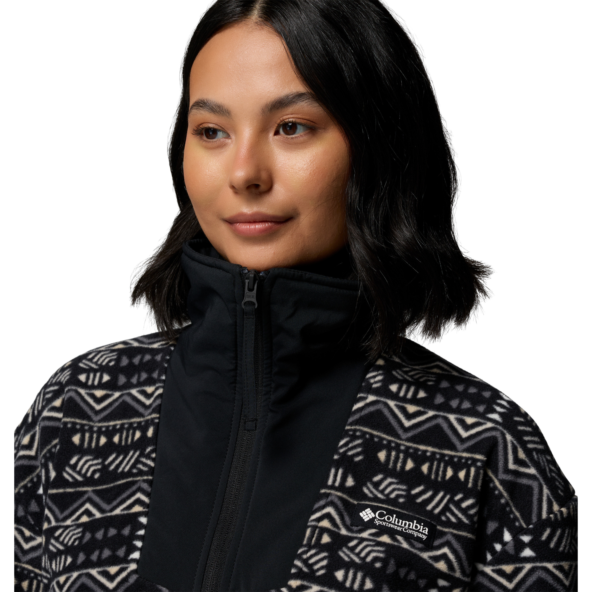 Columbia Women's Sequoia Grove Printed Half Zip Fleece Top (Black/Horizons)