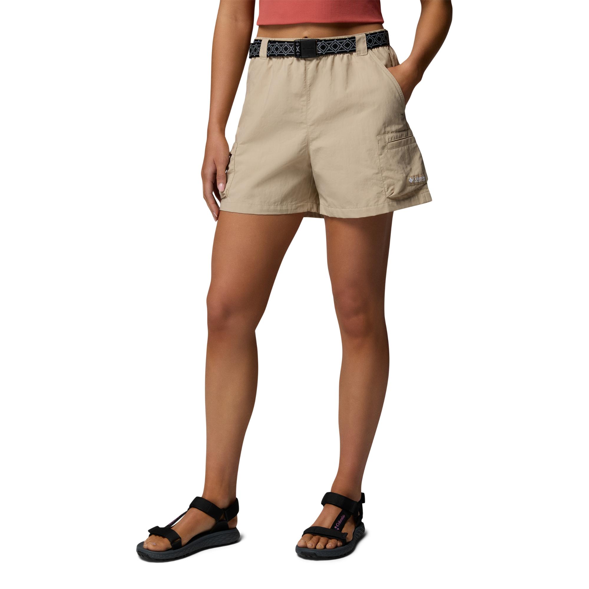 Columbia Women's Sequoia Grove Woven Shorts (Ancient Fossil)(4in)
