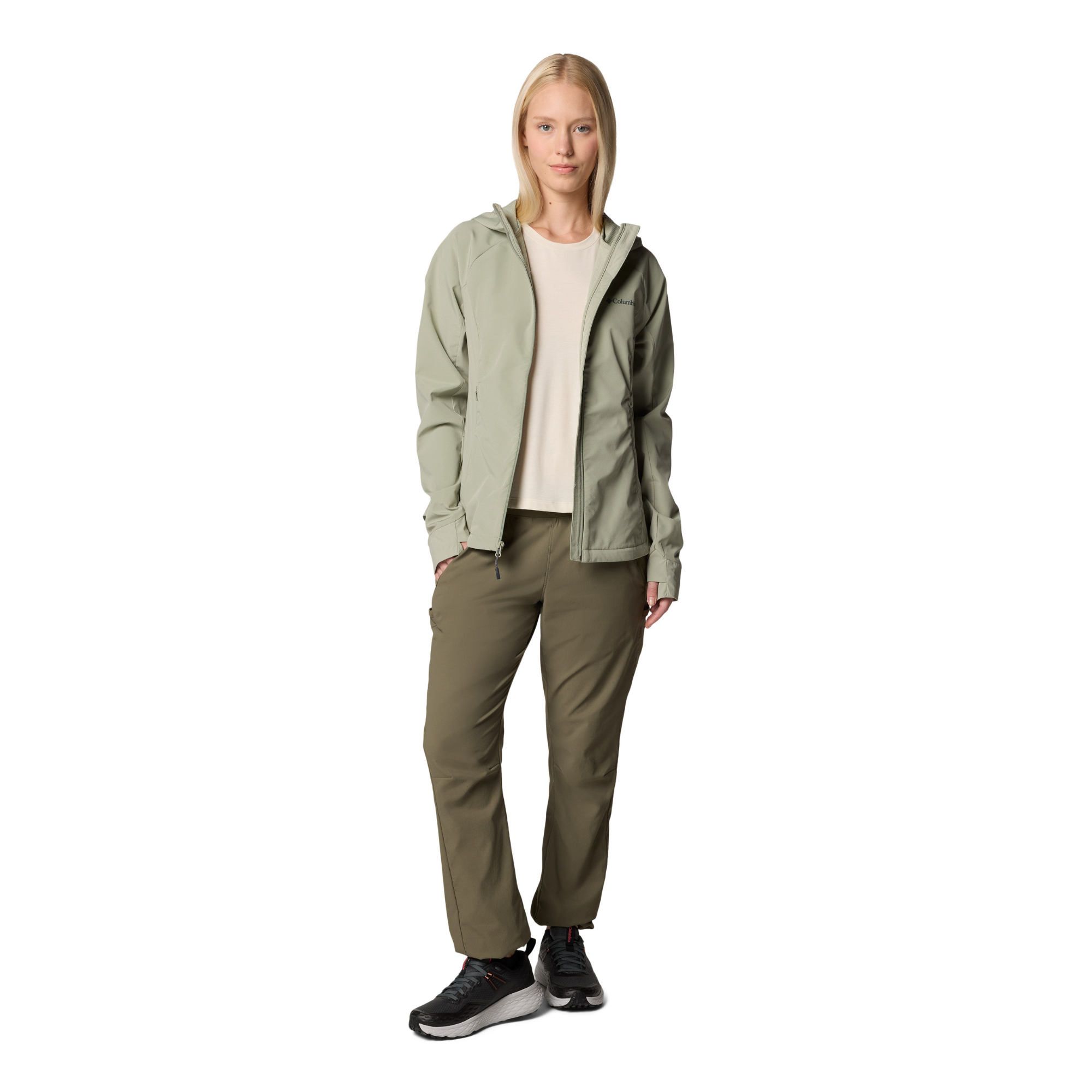 Columbia Women's Sweet As III Hooded Softshell Jacket (Safari)