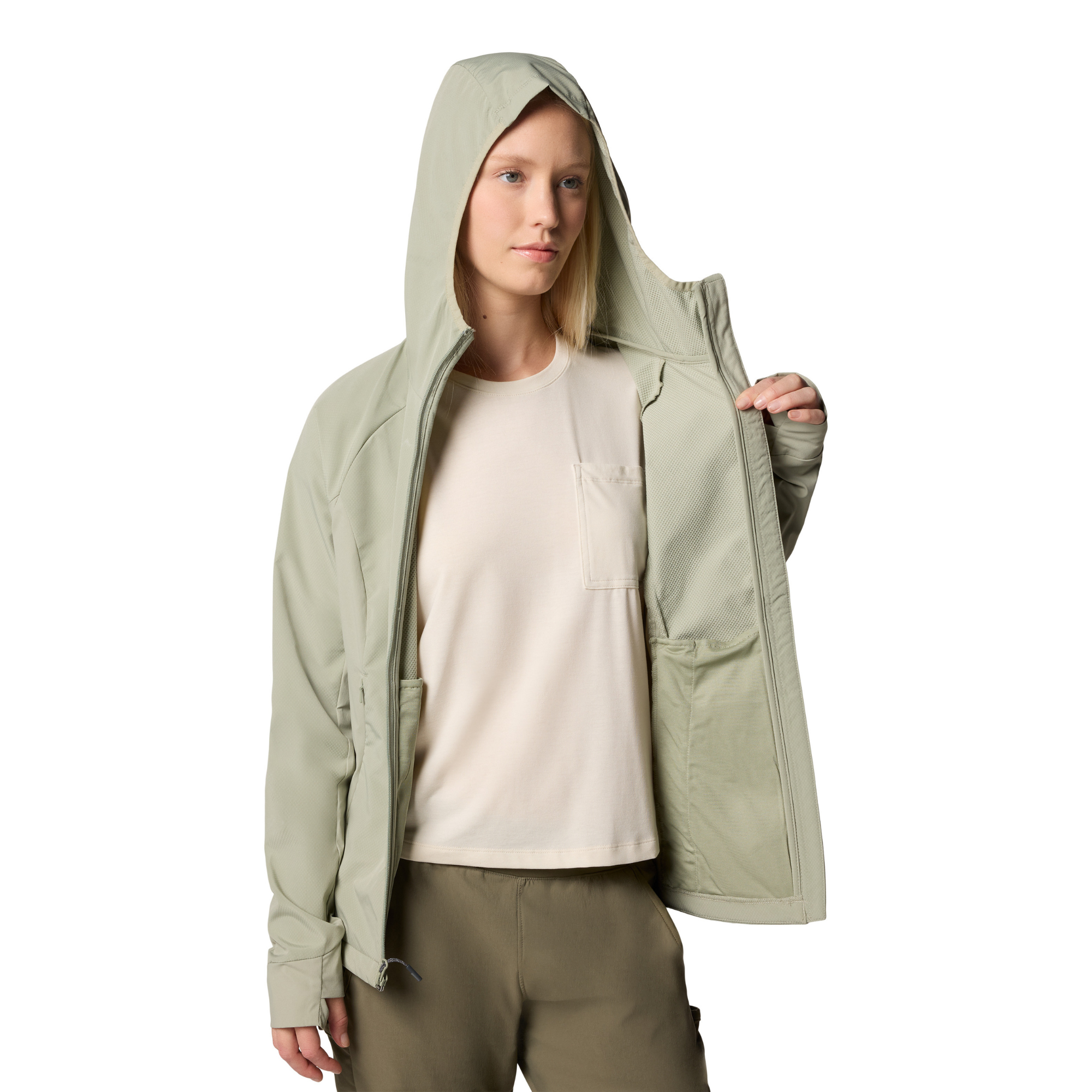 Columbia Women's Sweet As III Hooded Softshell Jacket (Safari)